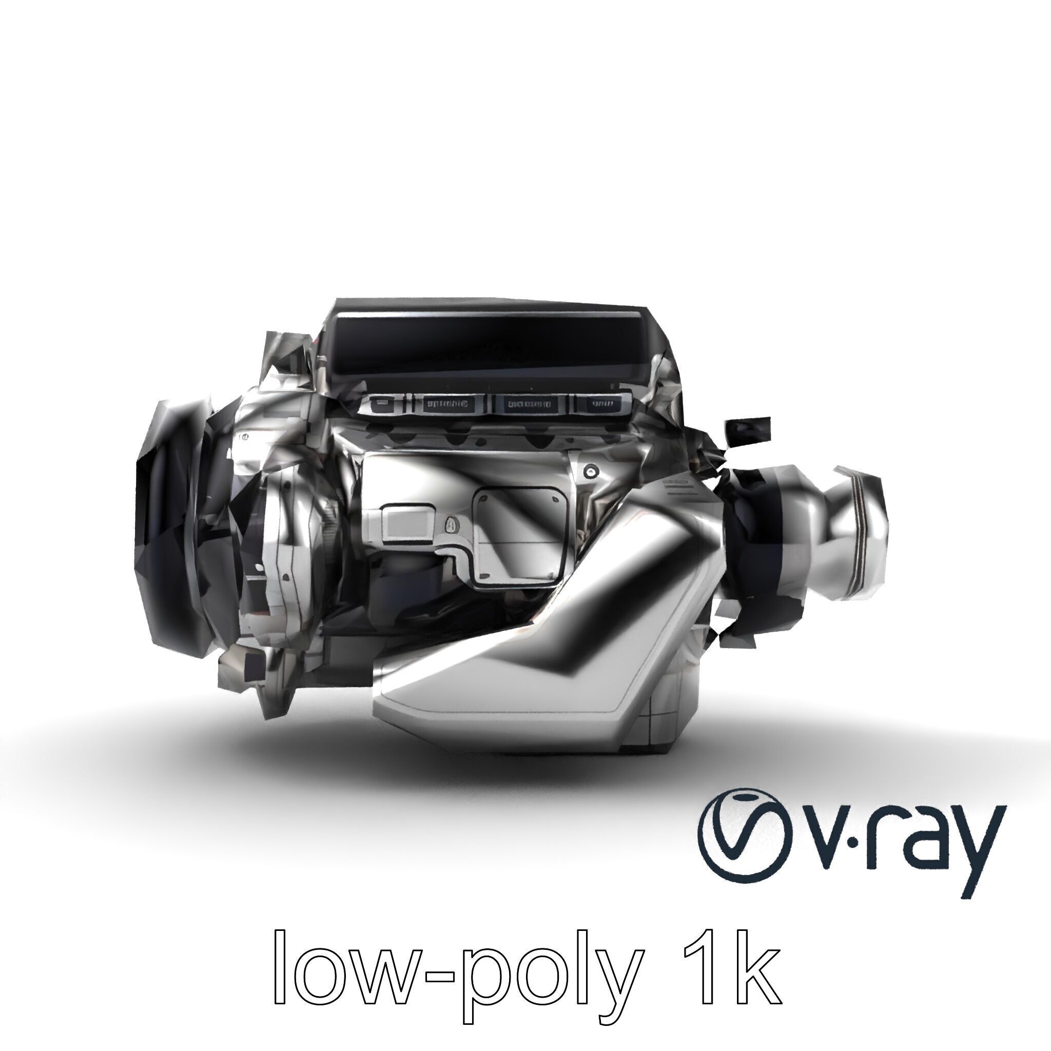 Hybrid Engine Digital Interface Model Pack Low-poly 3D model_23