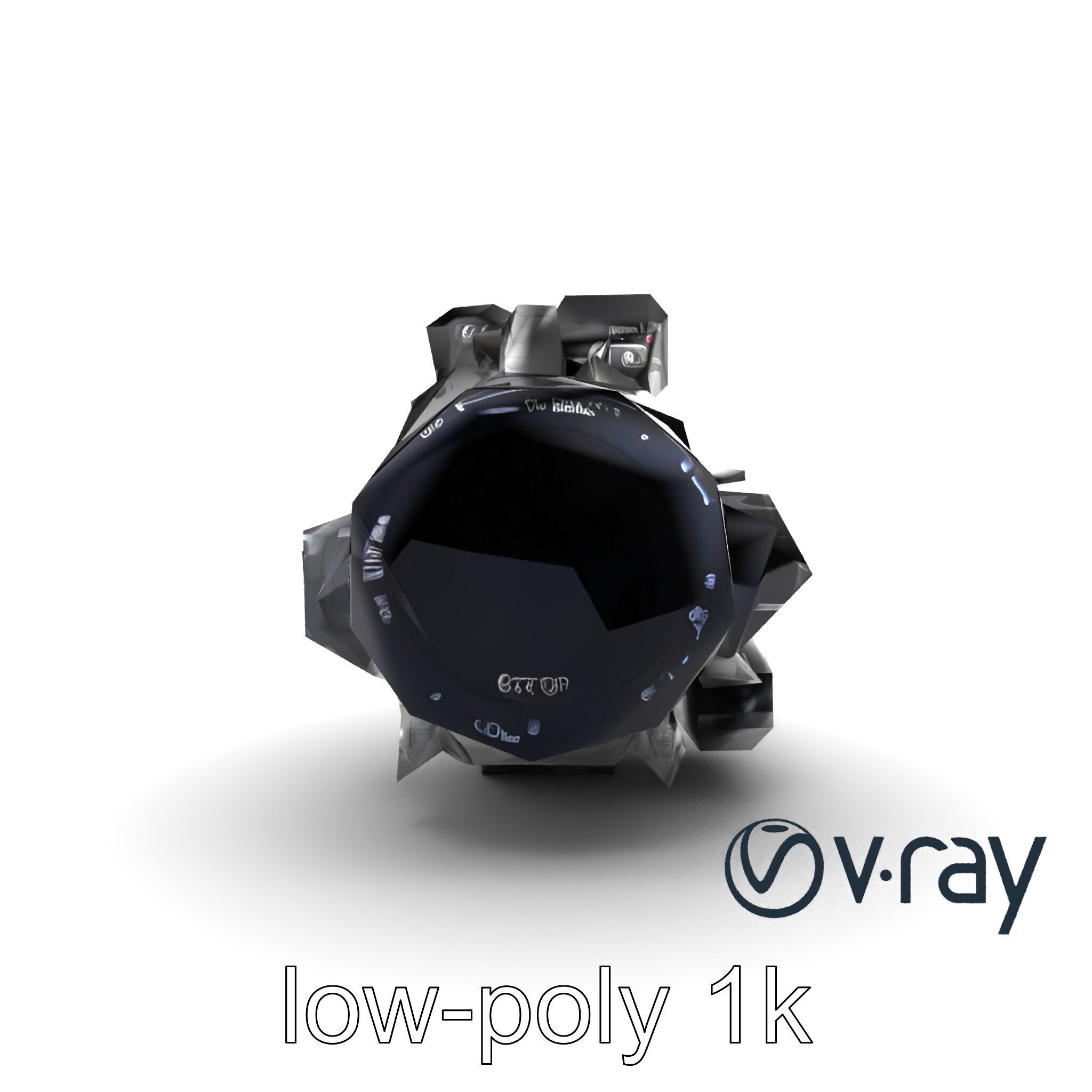 Hybrid Engine Digital Interface Model Pack Low-poly 3D model_19