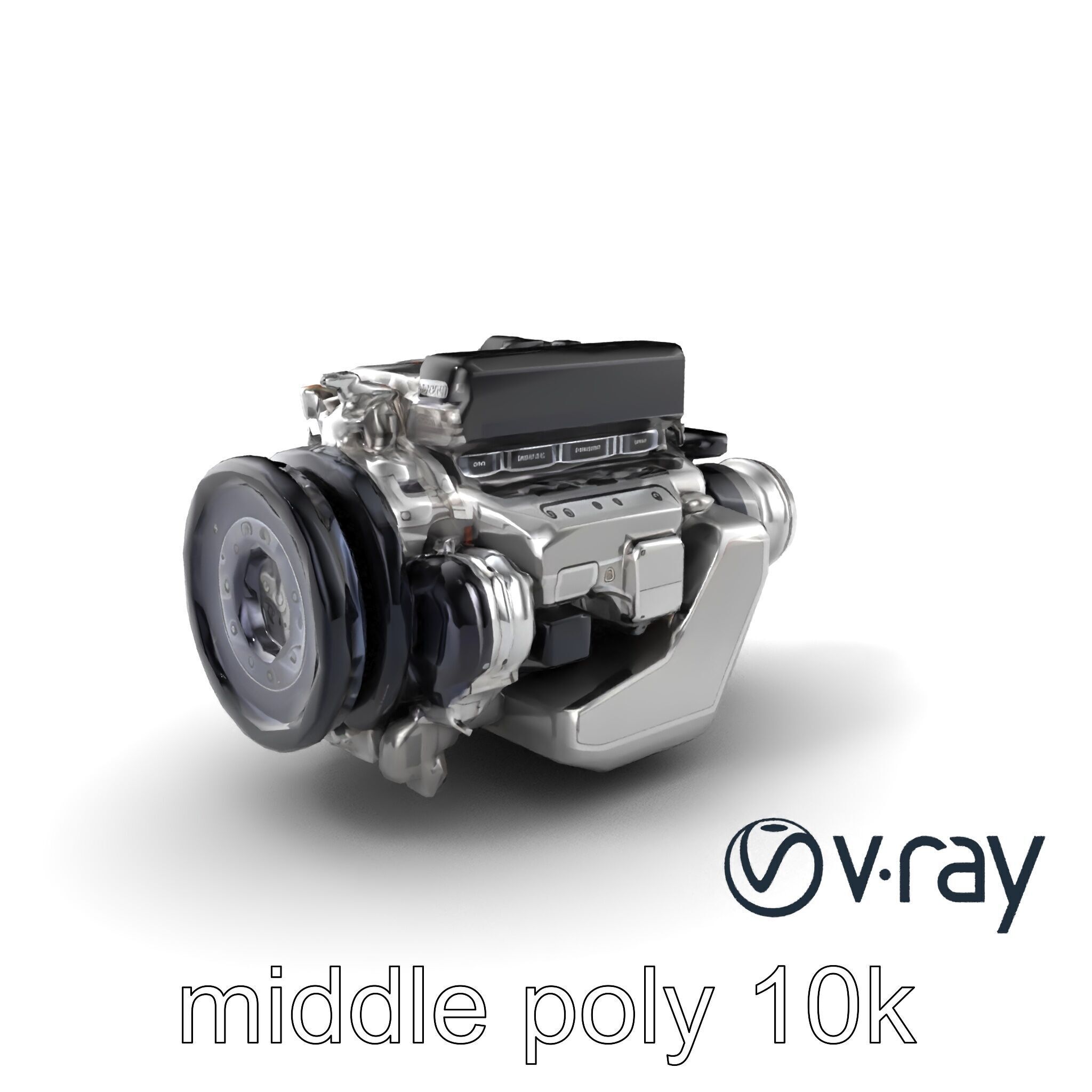 Hybrid Engine Digital Interface Model Pack Low-poly 3D model_3