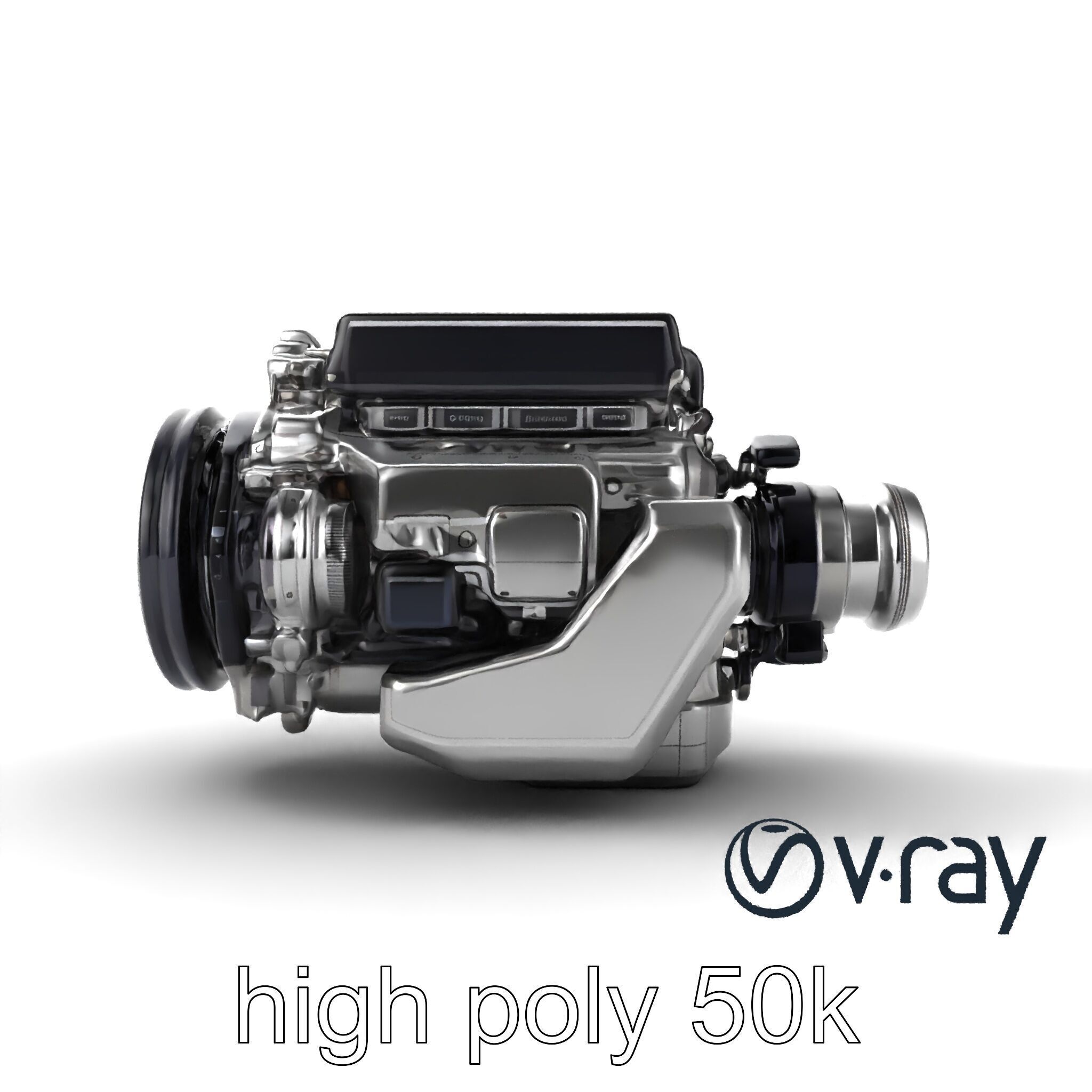 Hybrid Engine Digital Interface Model Pack Low-poly 3D model_13