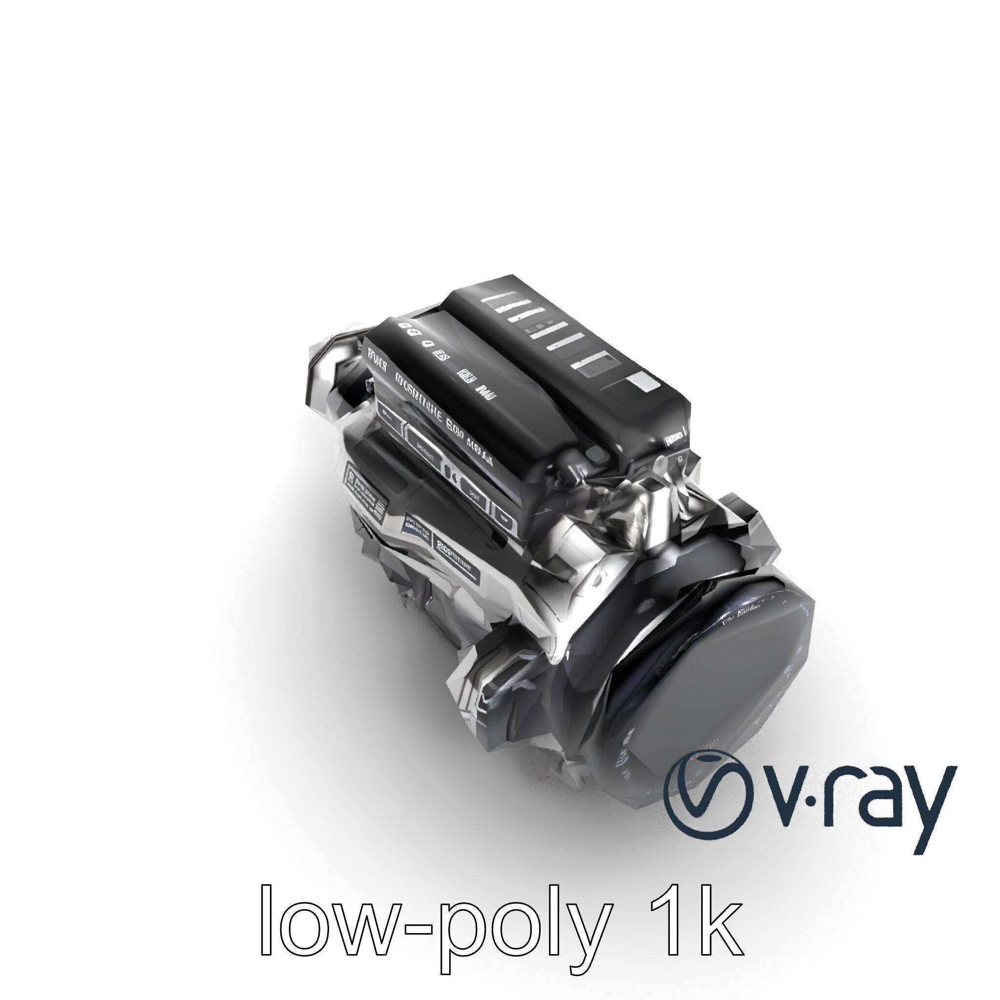 Hybrid Engine Digital Interface Model Pack Low-poly 3D model_10
