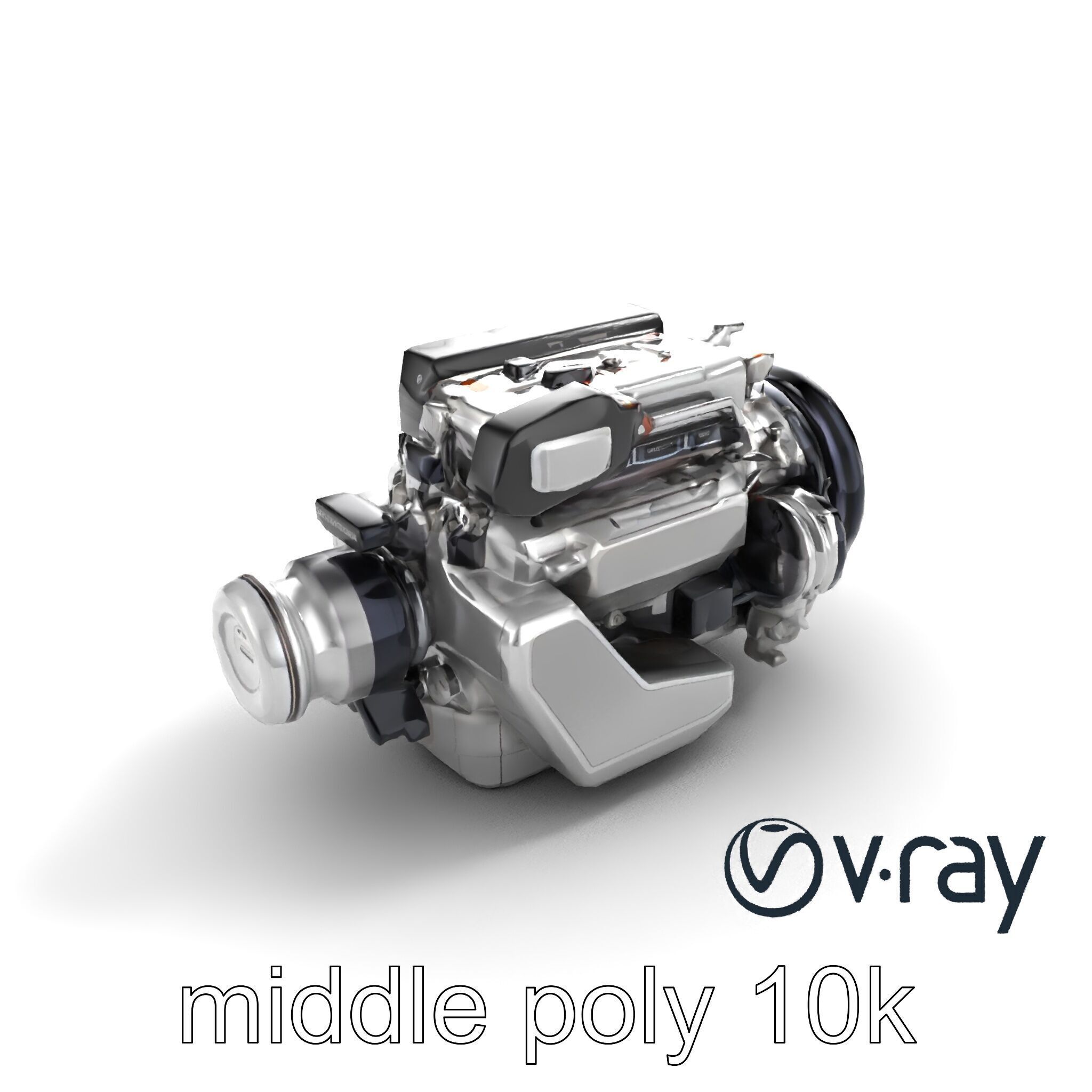 Hybrid Engine Digital Interface Model Pack Low-poly 3D model_9