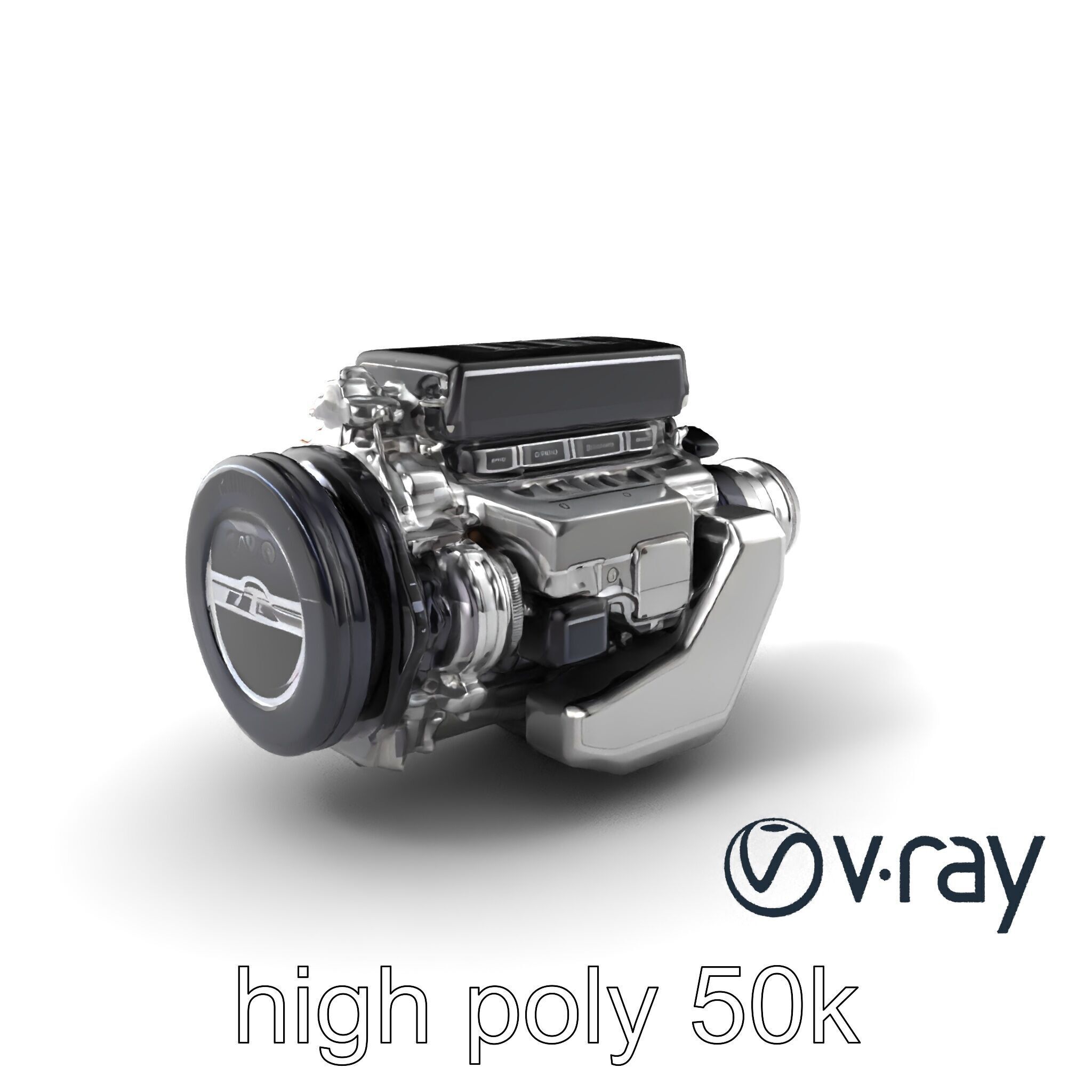 Hybrid Engine Digital Interface Model Pack Low-poly 3D model_5