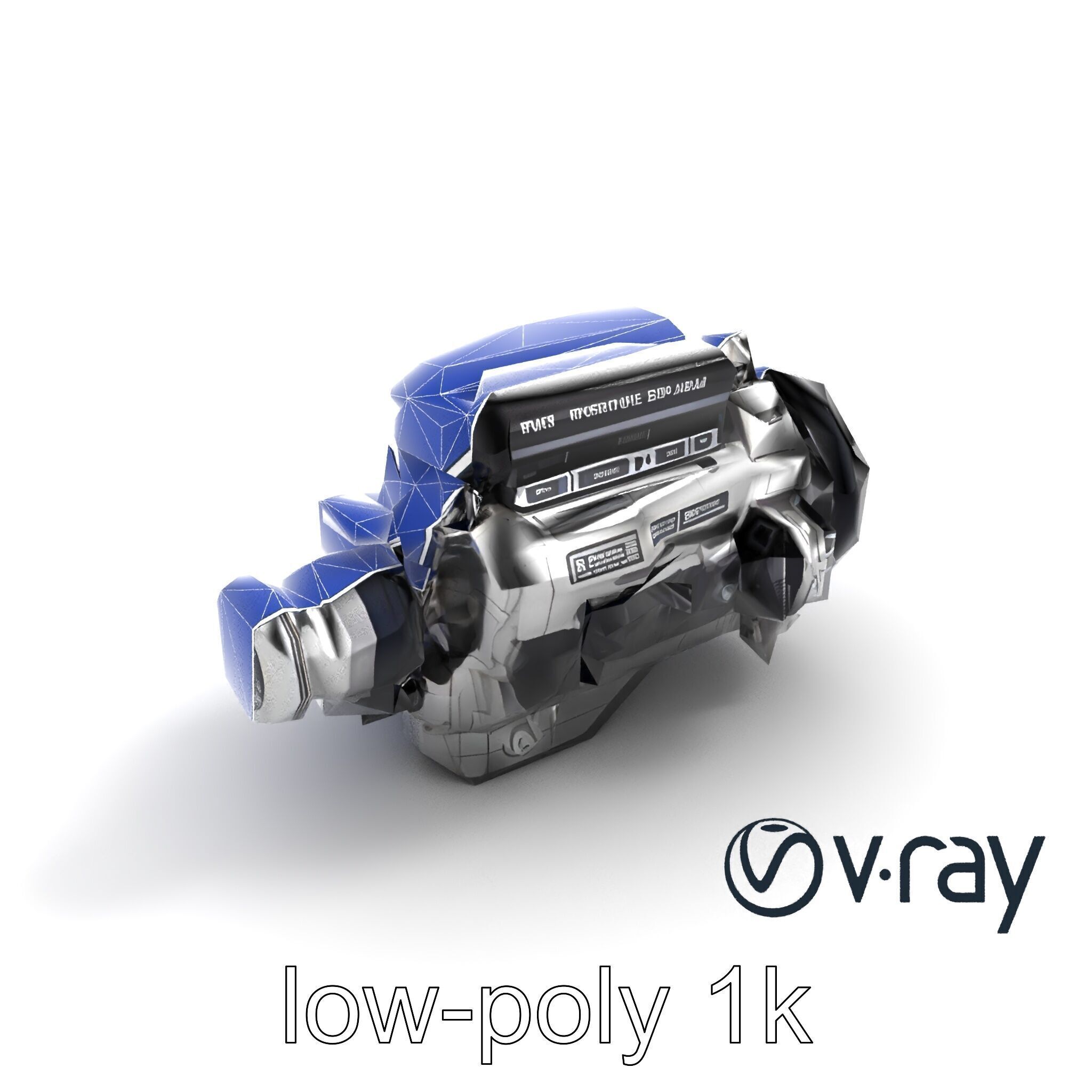 Hybrid Engine Digital Interface Model Pack Low-poly 3D model_18