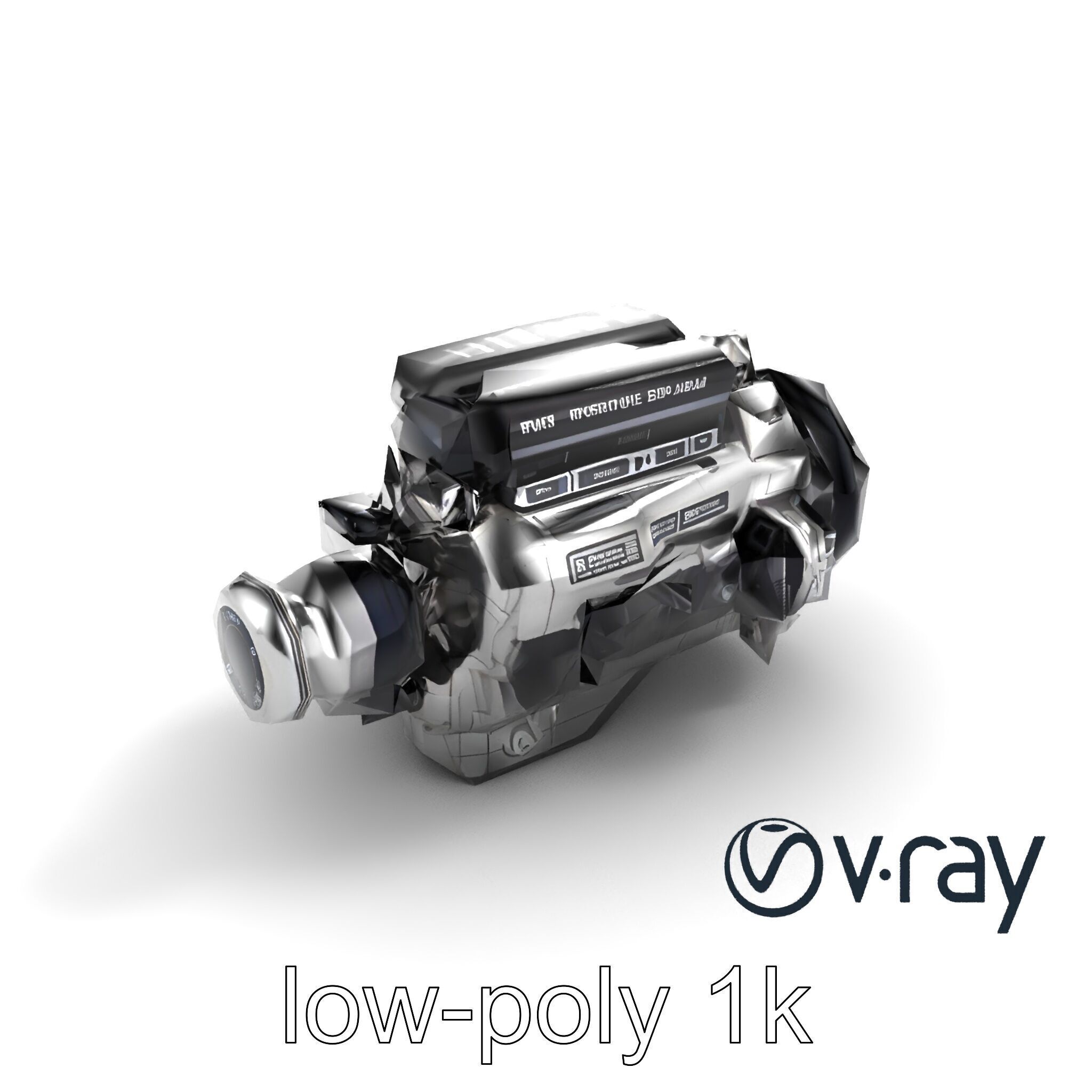 Hybrid Engine Digital Interface Model Pack Low-poly 3D model_7
