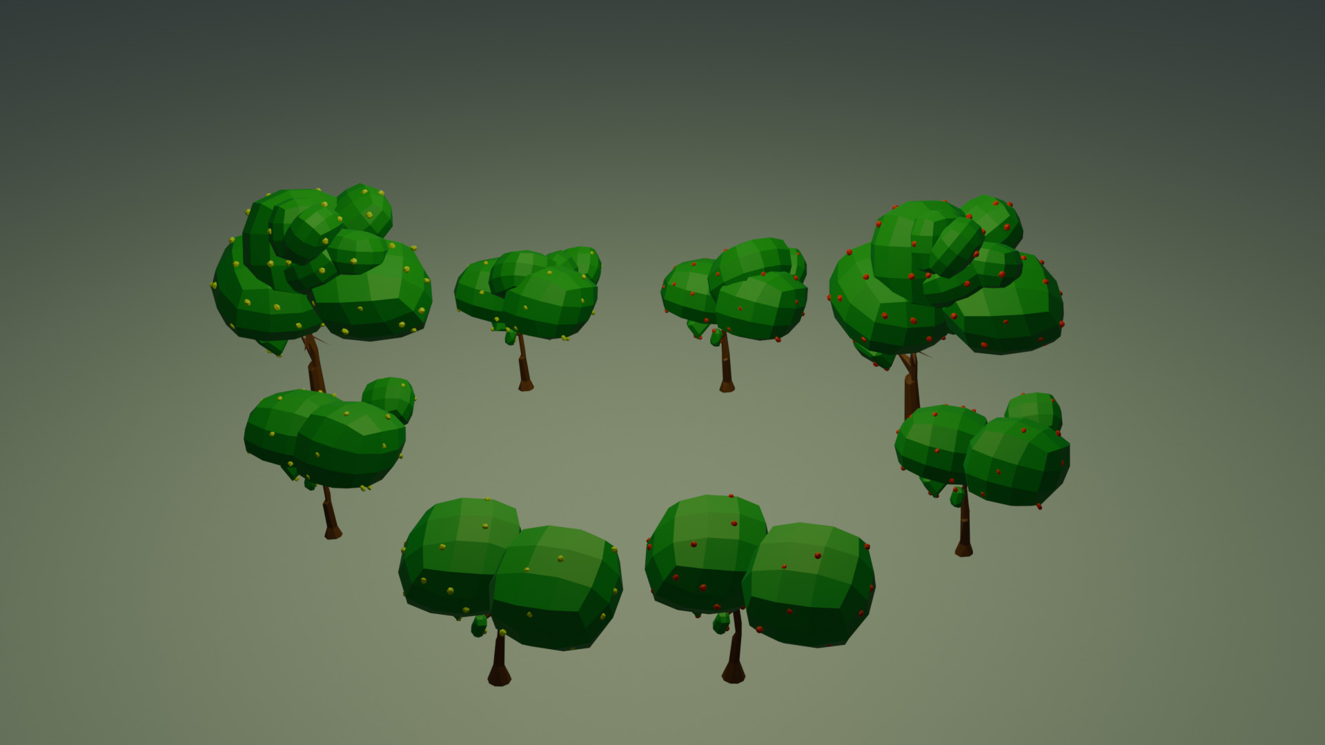 A large collection that consists of 124 objects Low-poly 3D model_1