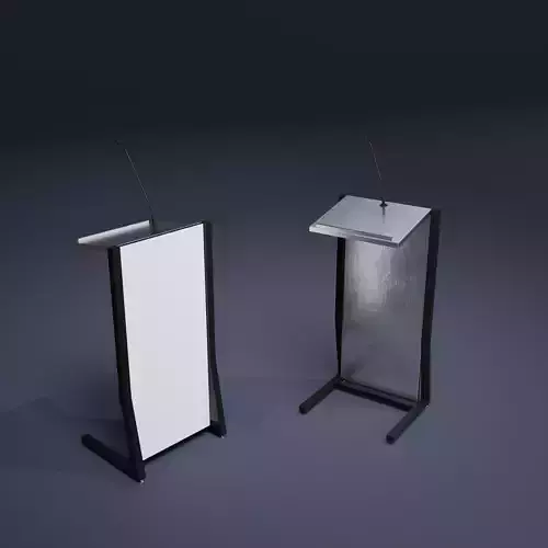 Steel C lectern podium