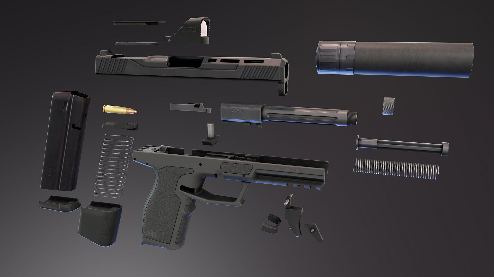 PSA Rock 57 Low-poly 3D model_7