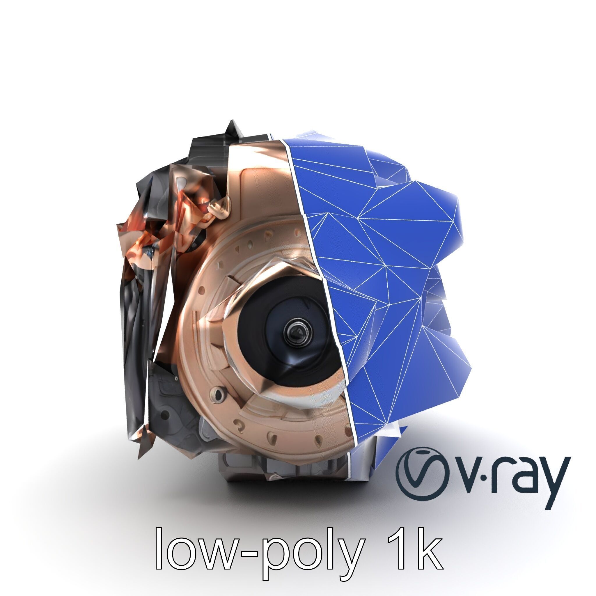 Diesel Inline-4 Engine Model Pack with Detailed Turbo Features Low-poly 3D model_20