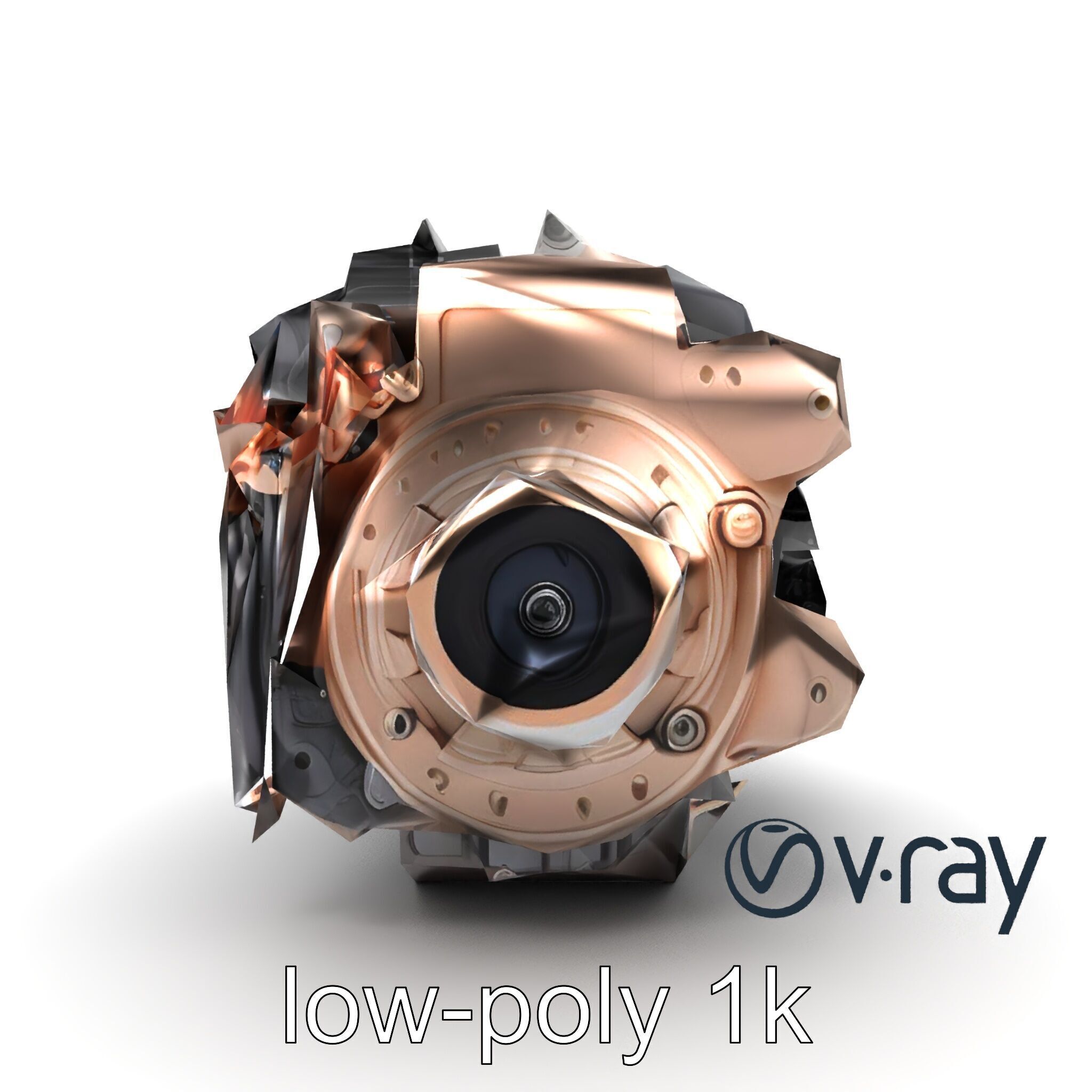 Diesel Inline-4 Engine Model Pack with Detailed Turbo Features Low-poly 3D model_21