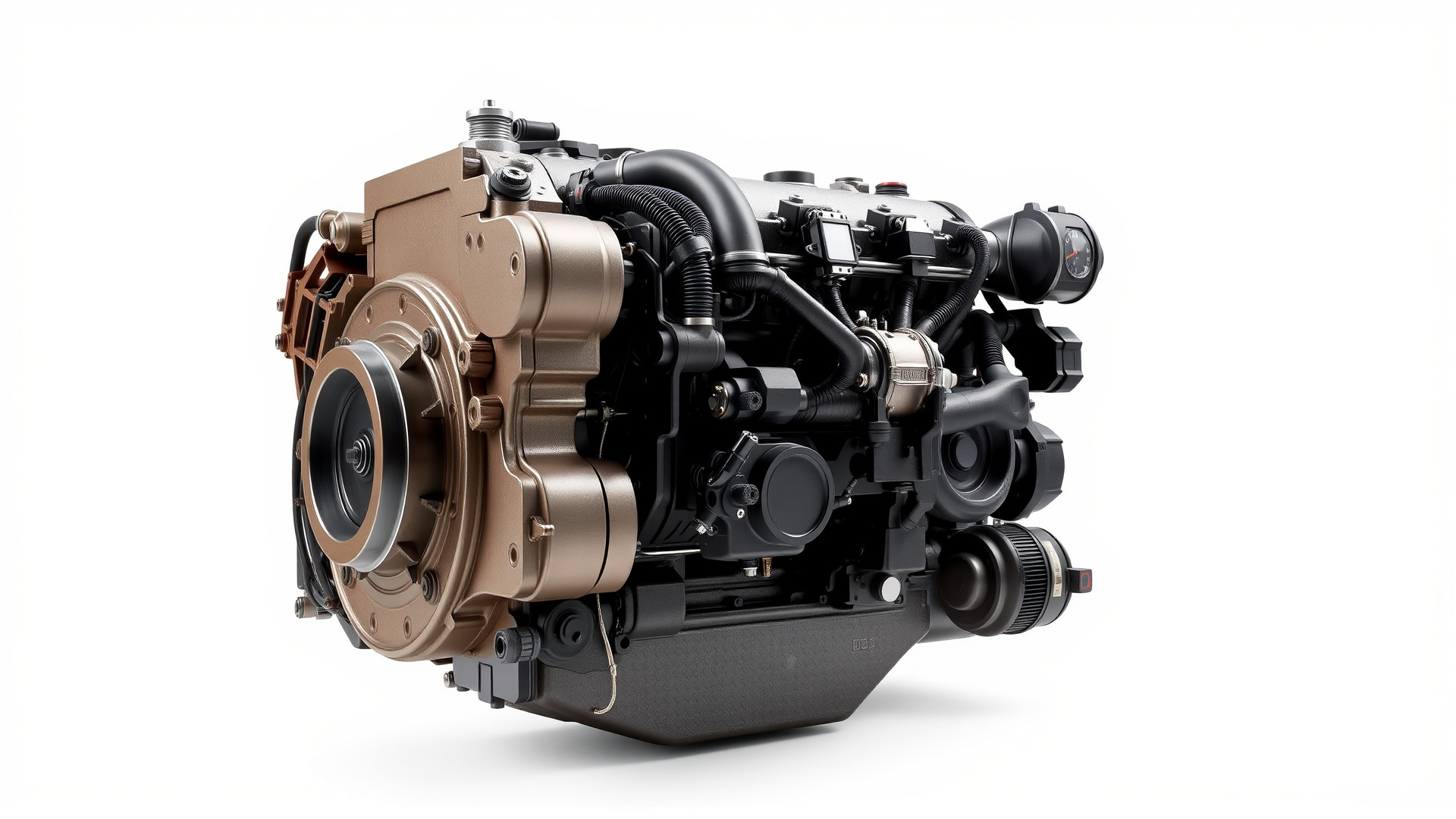 Diesel Inline-4 Engine Model Pack with Detailed Turbo Features Low-poly 3D model_4