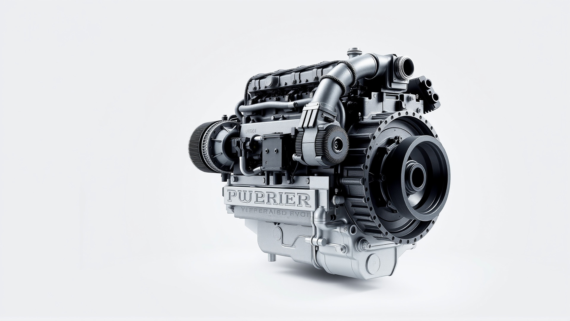 High-Precision Diesel V6 Engine Model Pack Low-poly 3D model_4