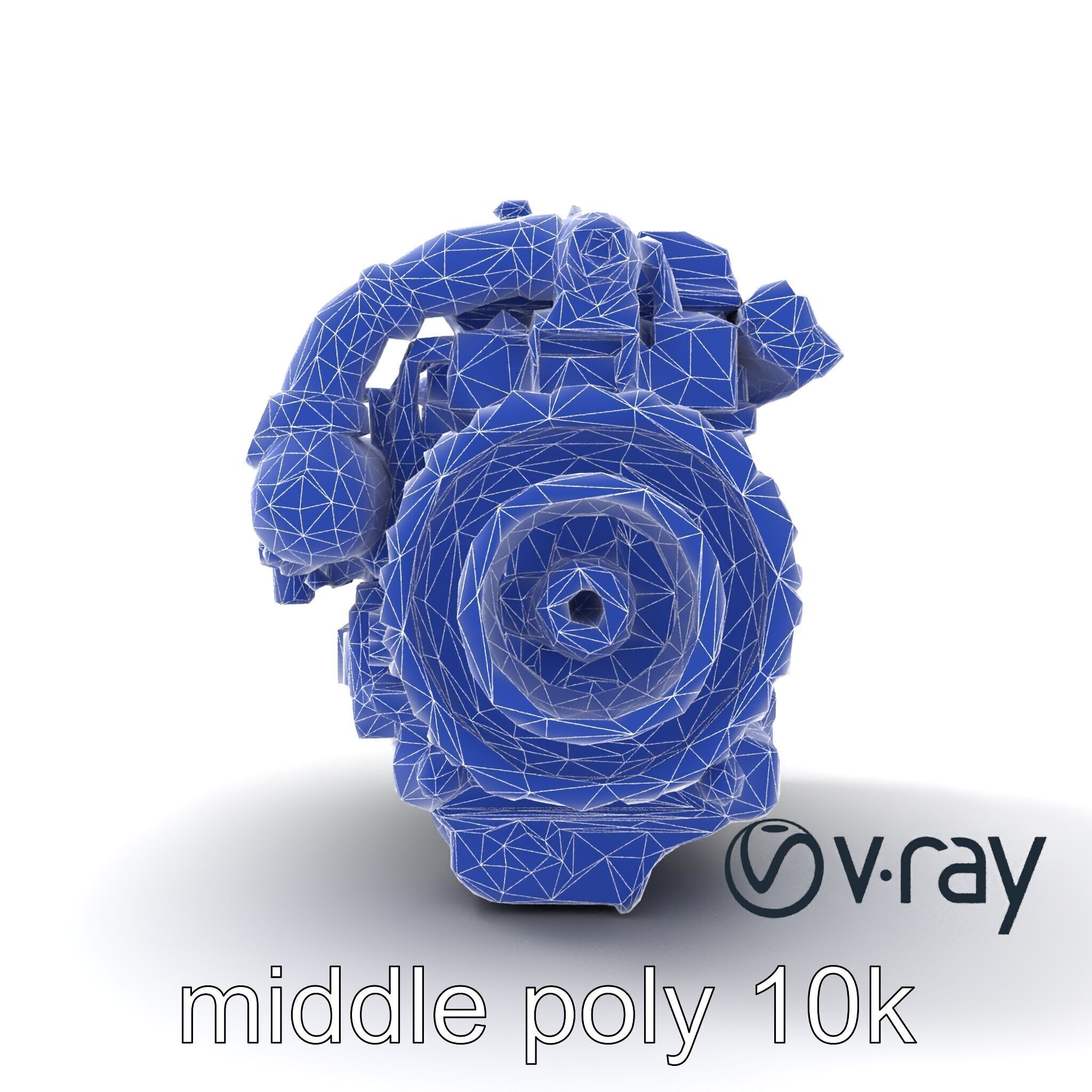High-Precision Diesel V6 Engine Model Pack Low-poly 3D model_19
