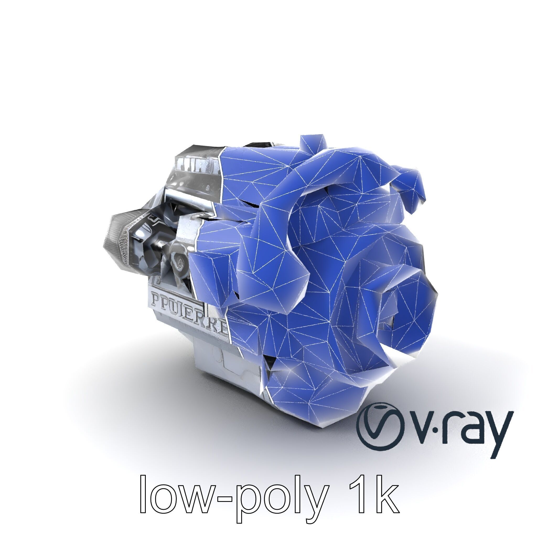 High-Precision Diesel V6 Engine Model Pack Low-poly 3D model_15