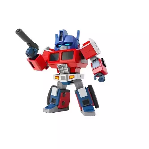 transformers 3D rendering of a cartoon character 3D print model