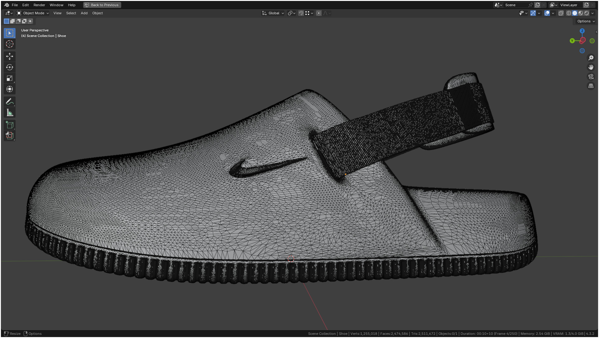 Printable Nike Calm Mule Shoe 3D print model_42