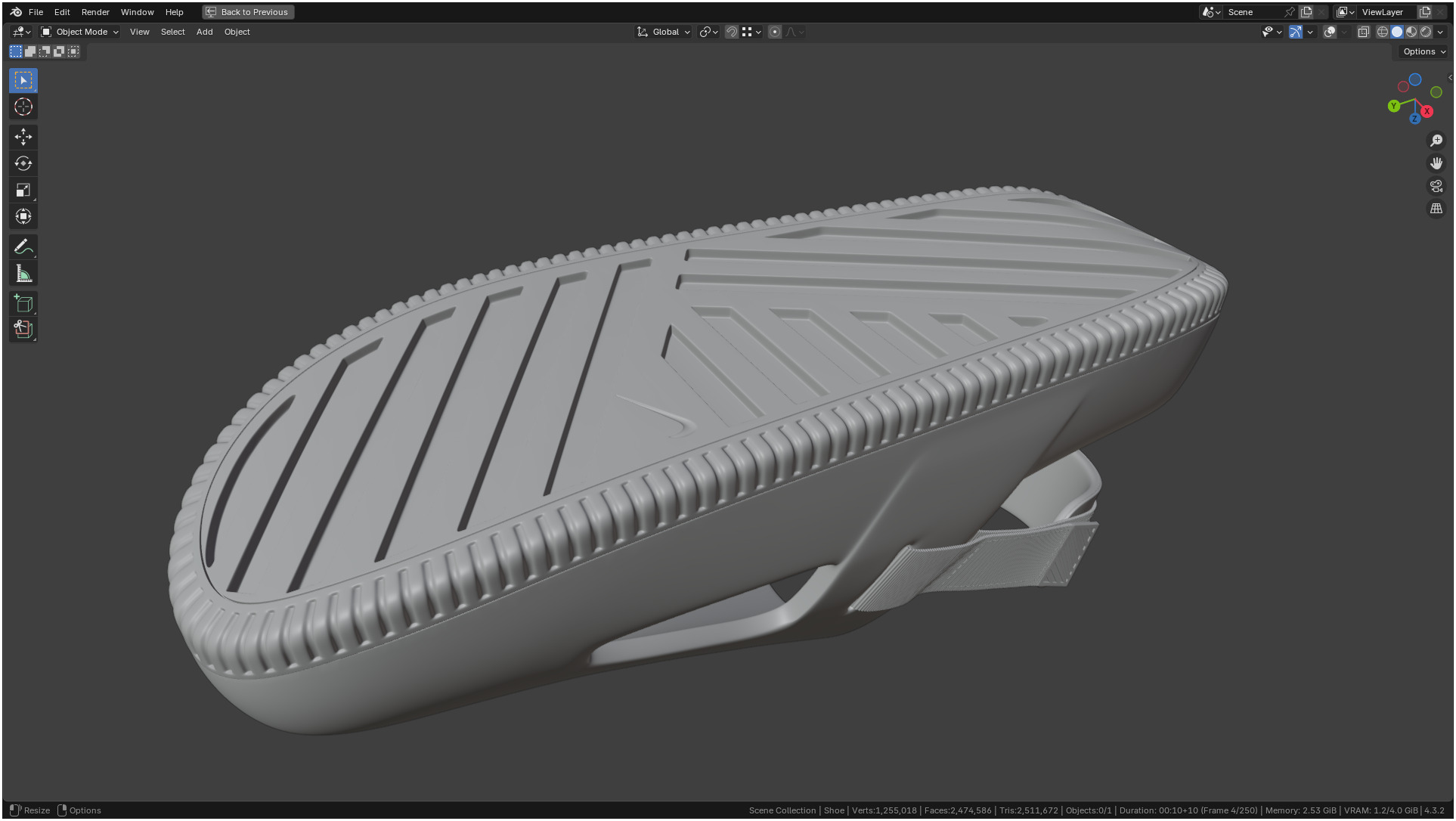 Printable Nike Calm Mule Shoe 3D print model_25