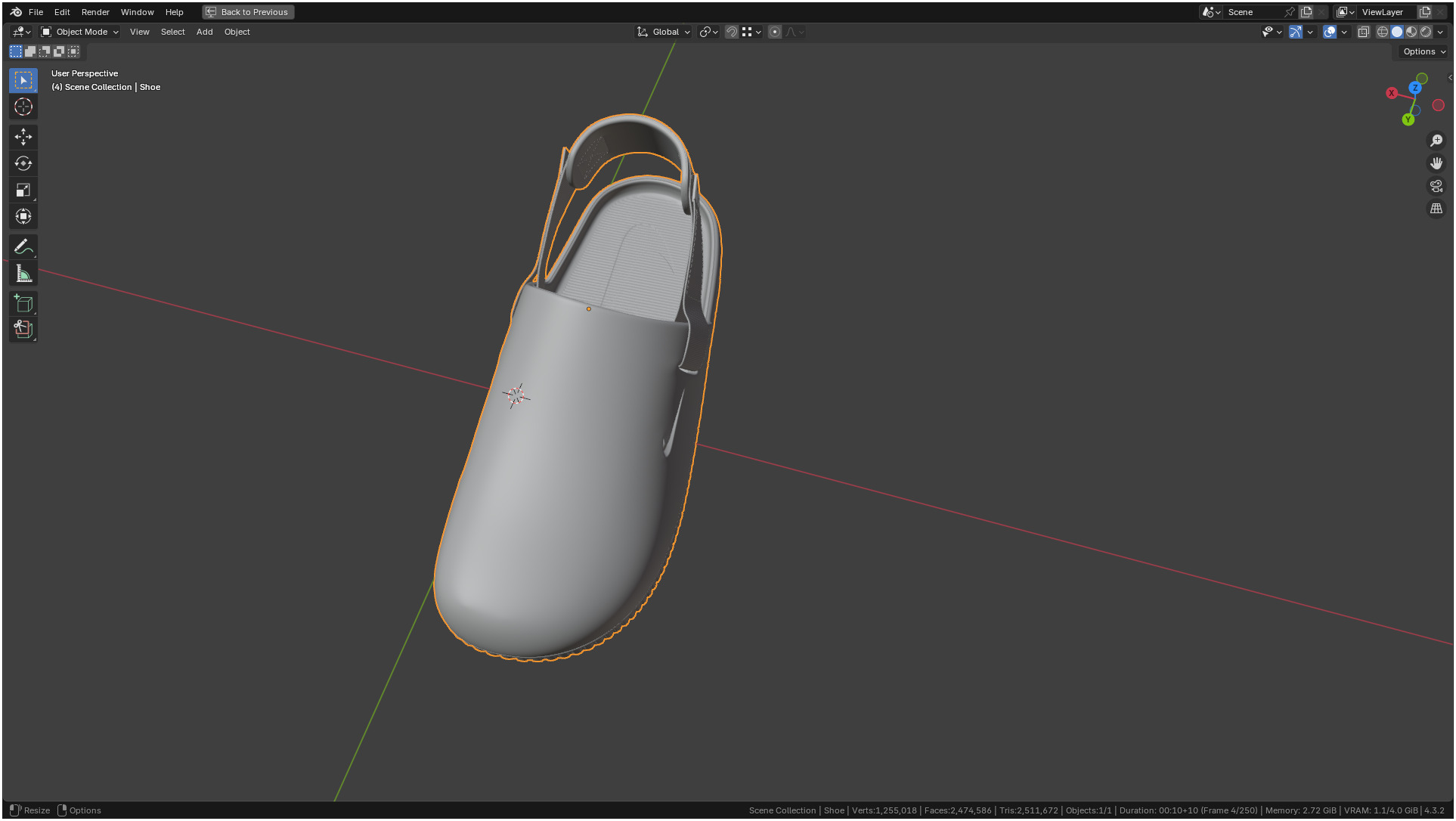 Printable Nike Calm Mule Shoe 3D print model_50