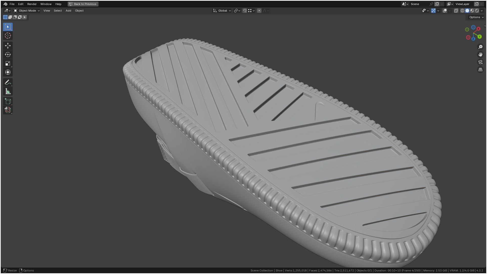 Printable Nike Calm Mule Shoe 3D print model_27