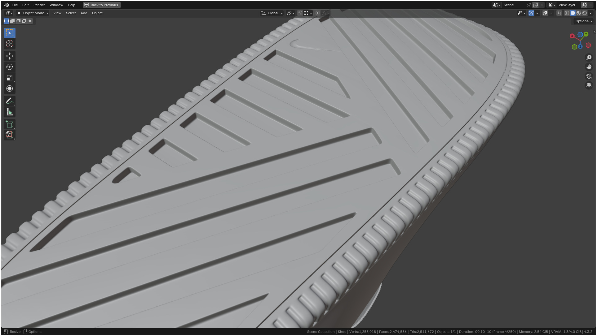 Printable Nike Calm Mule Shoe 3D print model_35