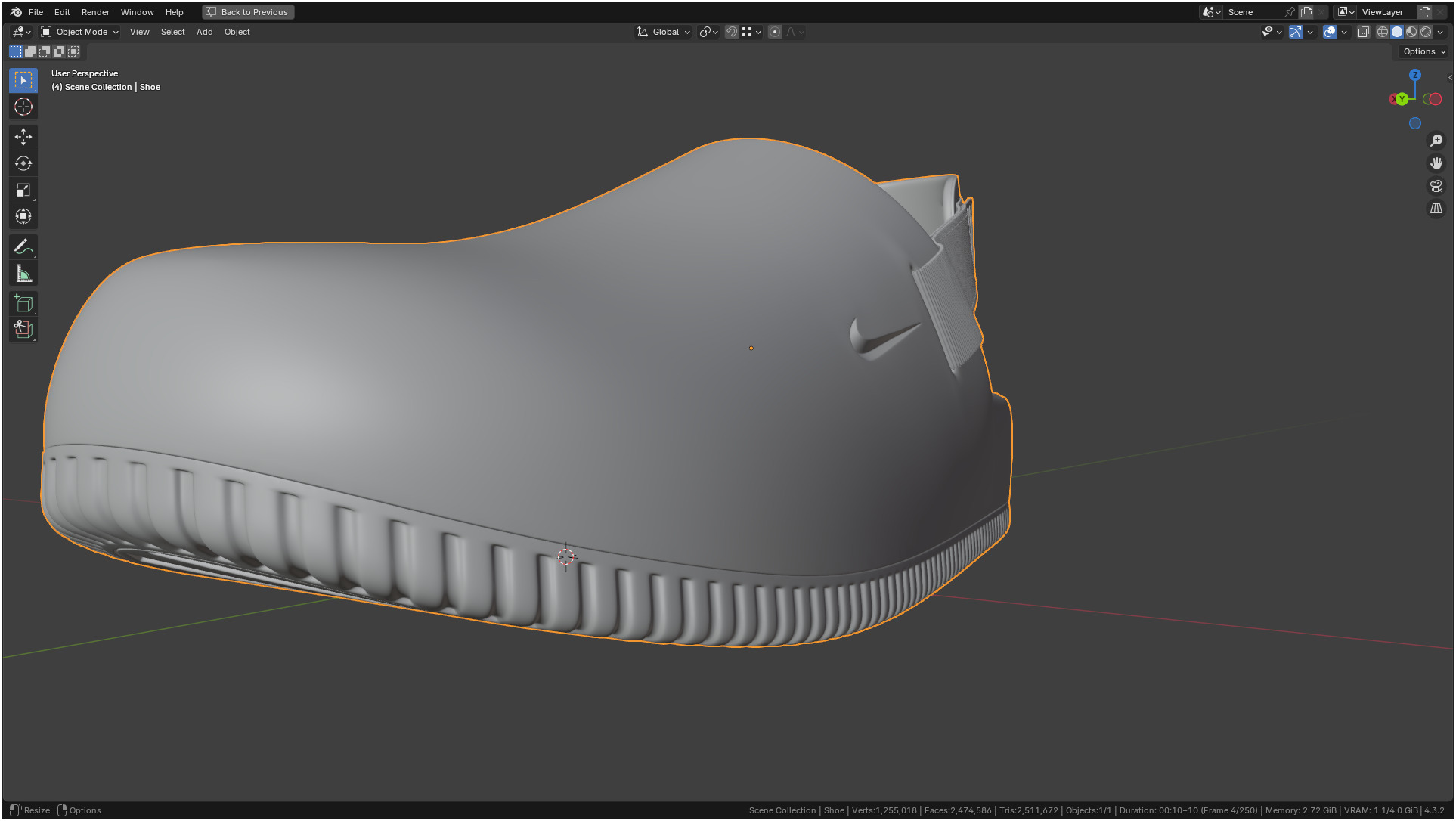 Printable Nike Calm Mule Shoe 3D print model_54