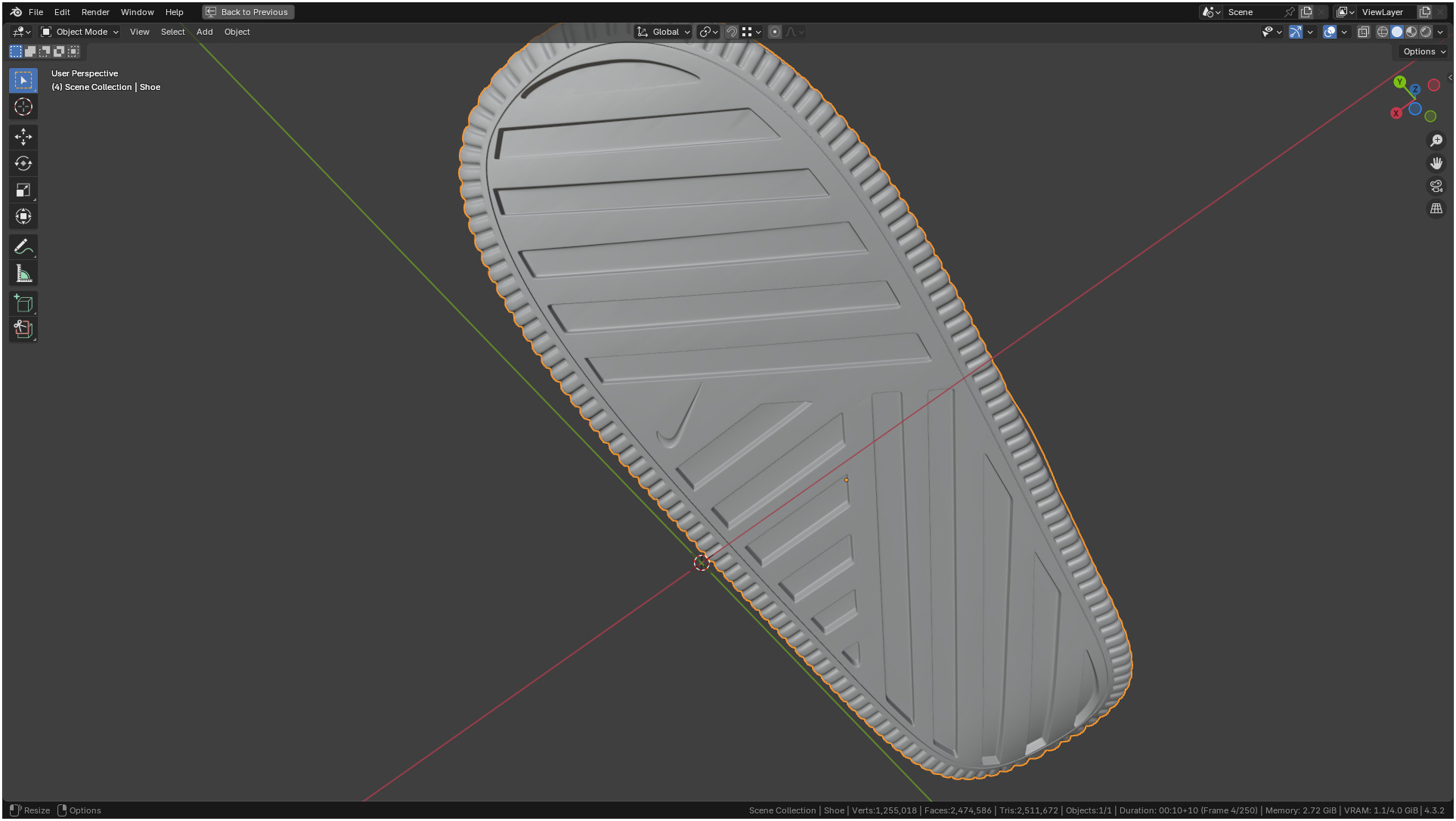 Printable Nike Calm Mule Shoe 3D print model_53