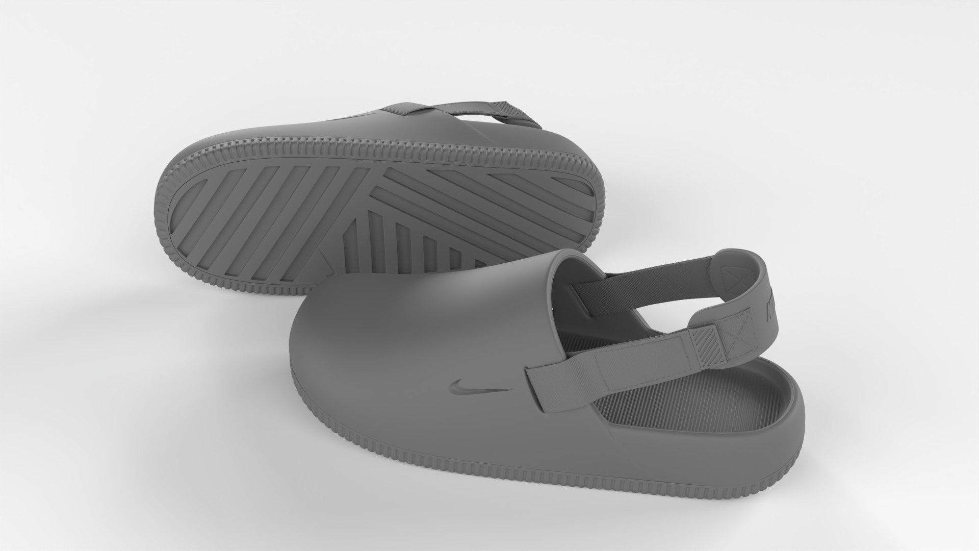 Printable Nike Calm Mule Shoe 3D print model_4