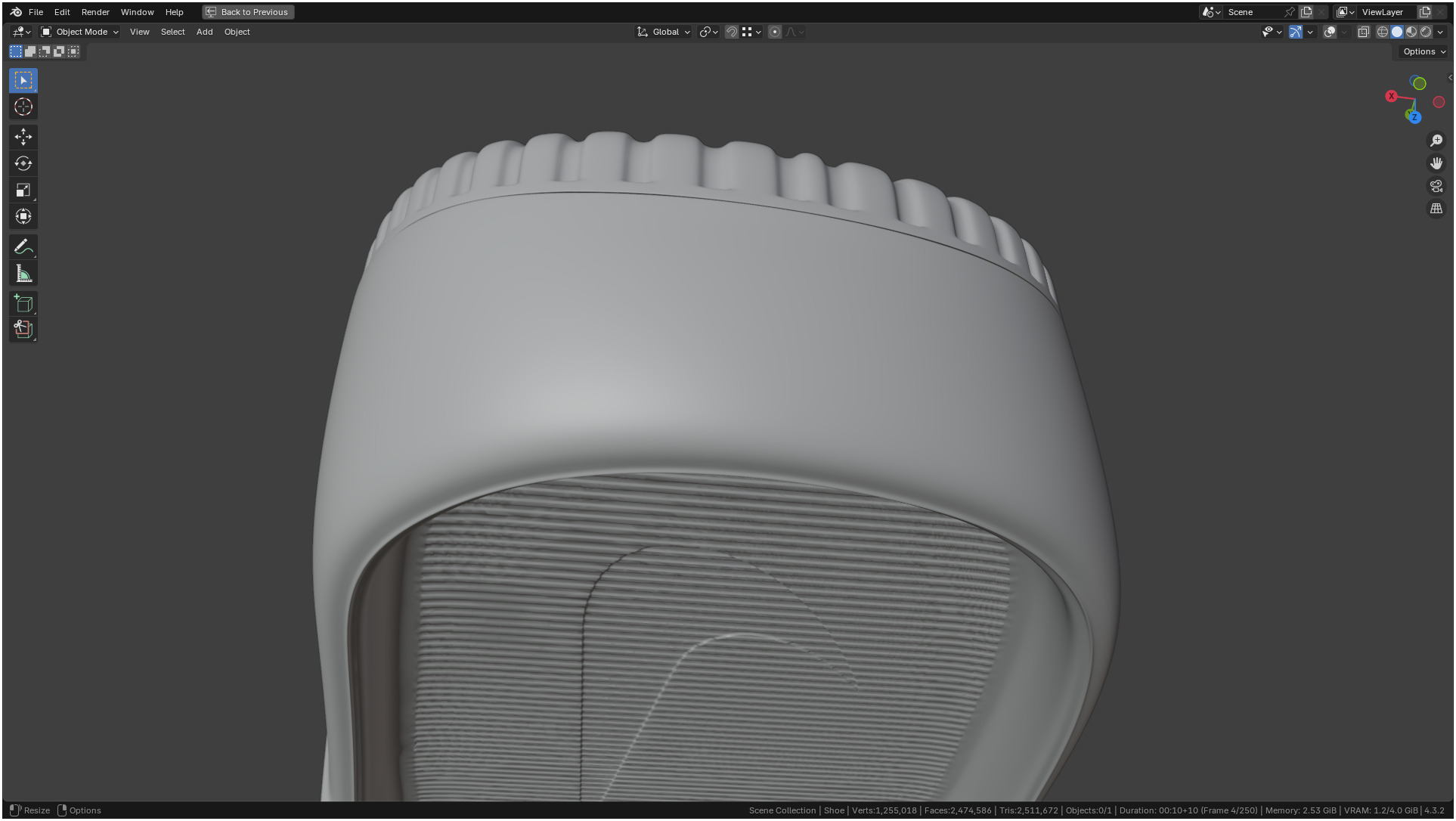 Printable Nike Calm Mule Shoe 3D print model_30