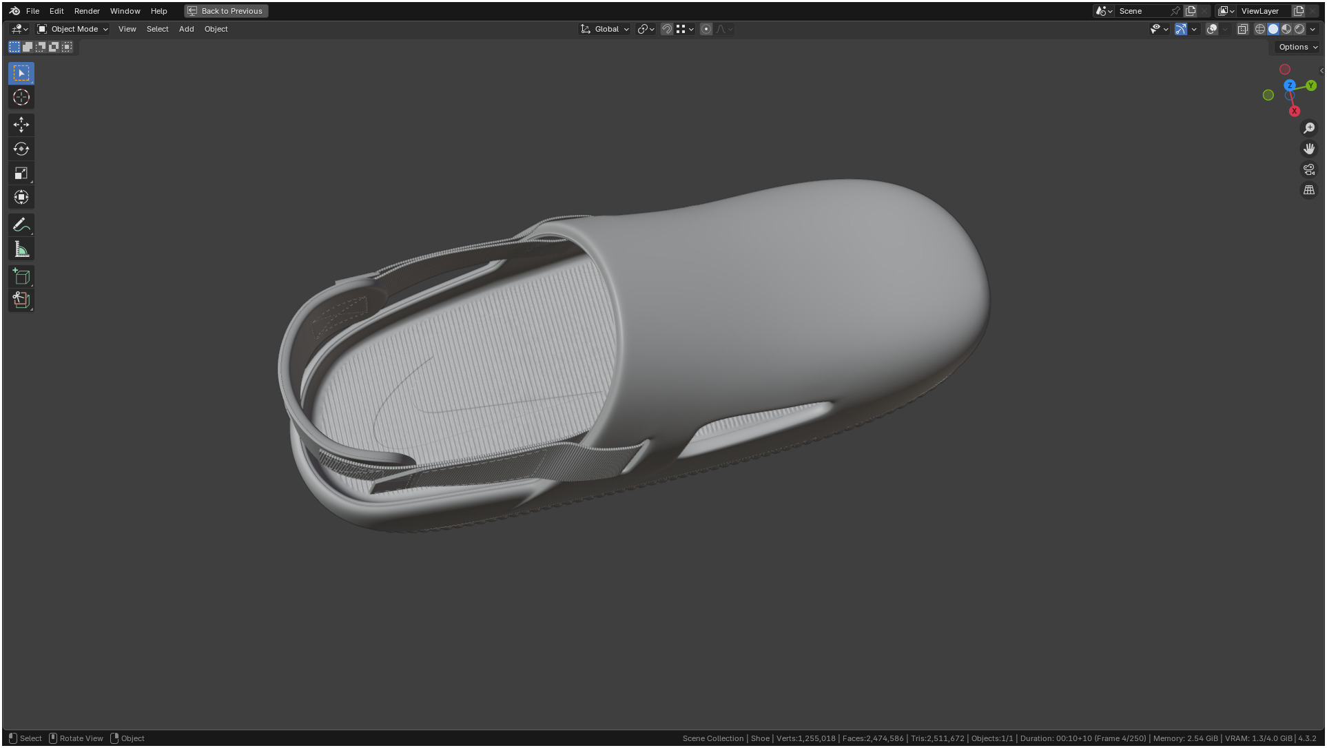 Printable Nike Calm Mule Shoe 3D print model_32