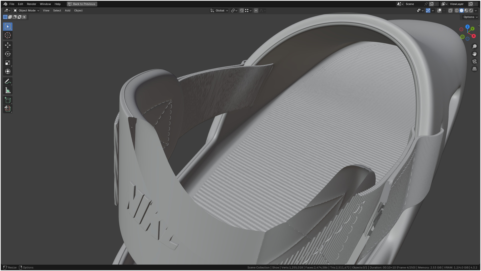 Printable Nike Calm Mule Shoe 3D print model_19