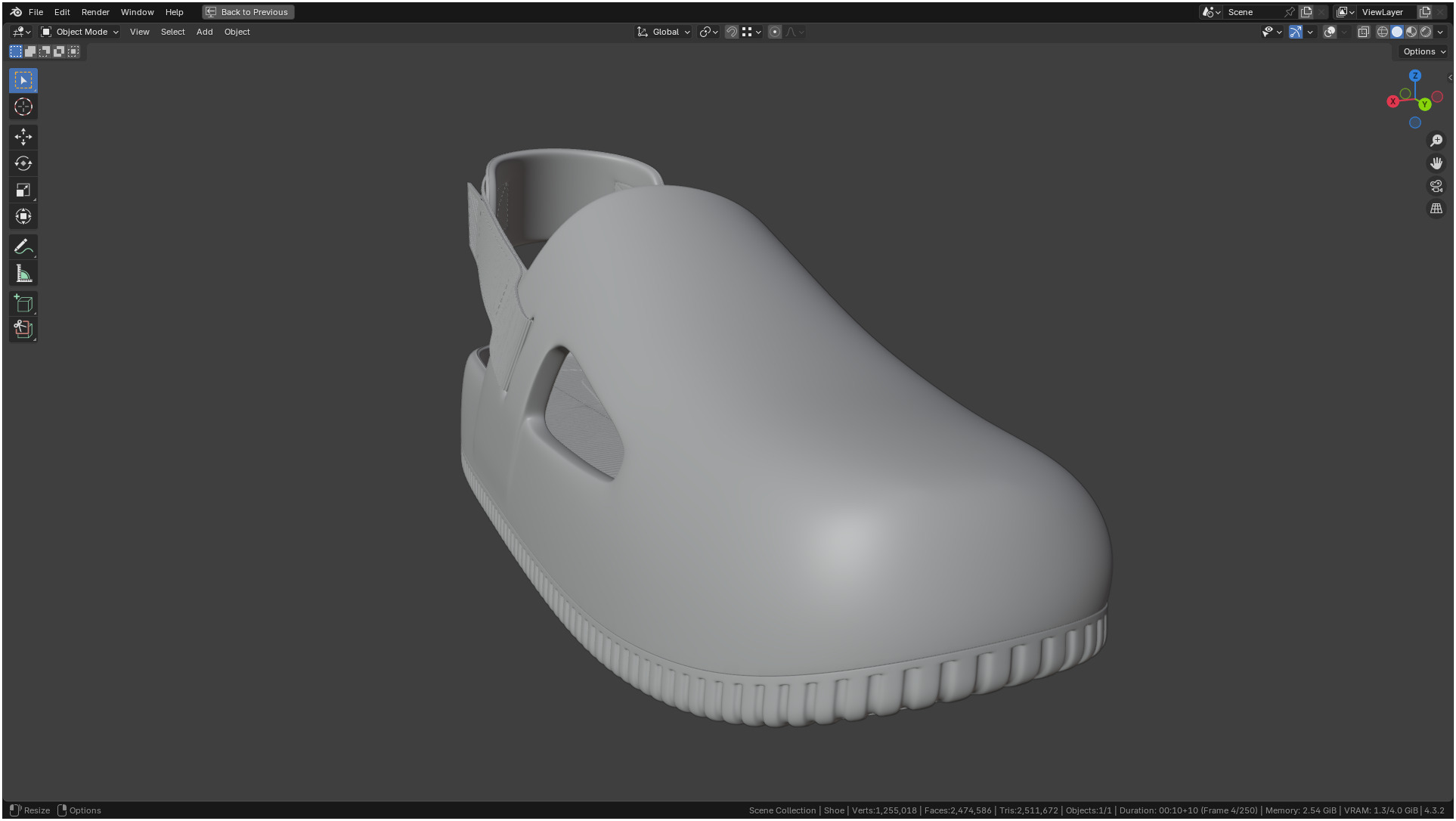 Printable Nike Calm Mule Shoe 3D print model_33