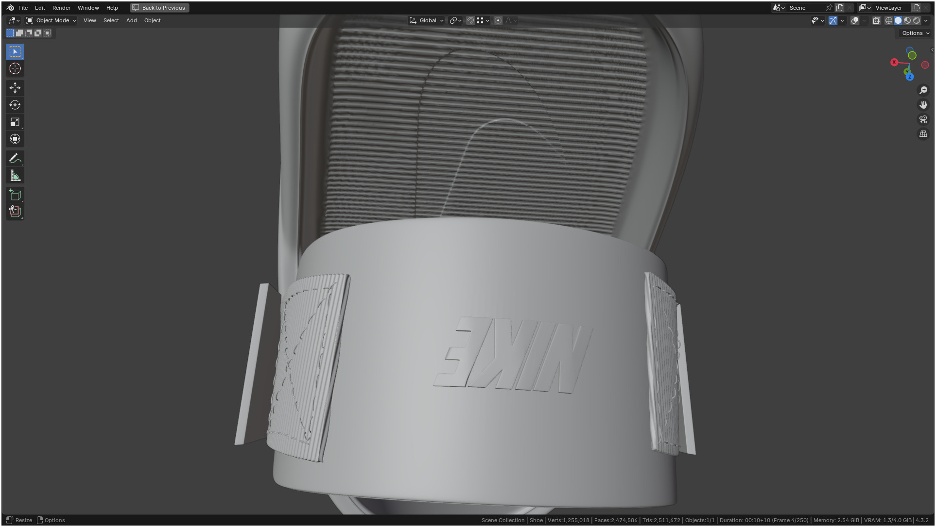 Printable Nike Calm Mule Shoe 3D print model_37