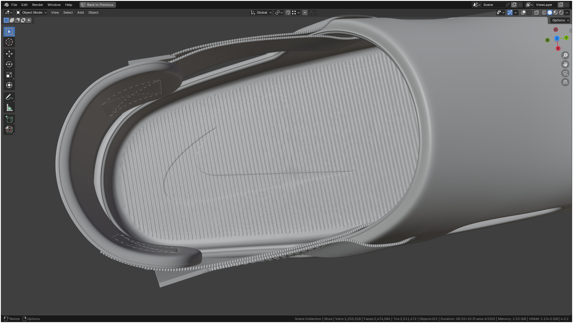 Printable Nike Calm Mule Shoe 3D print model_18