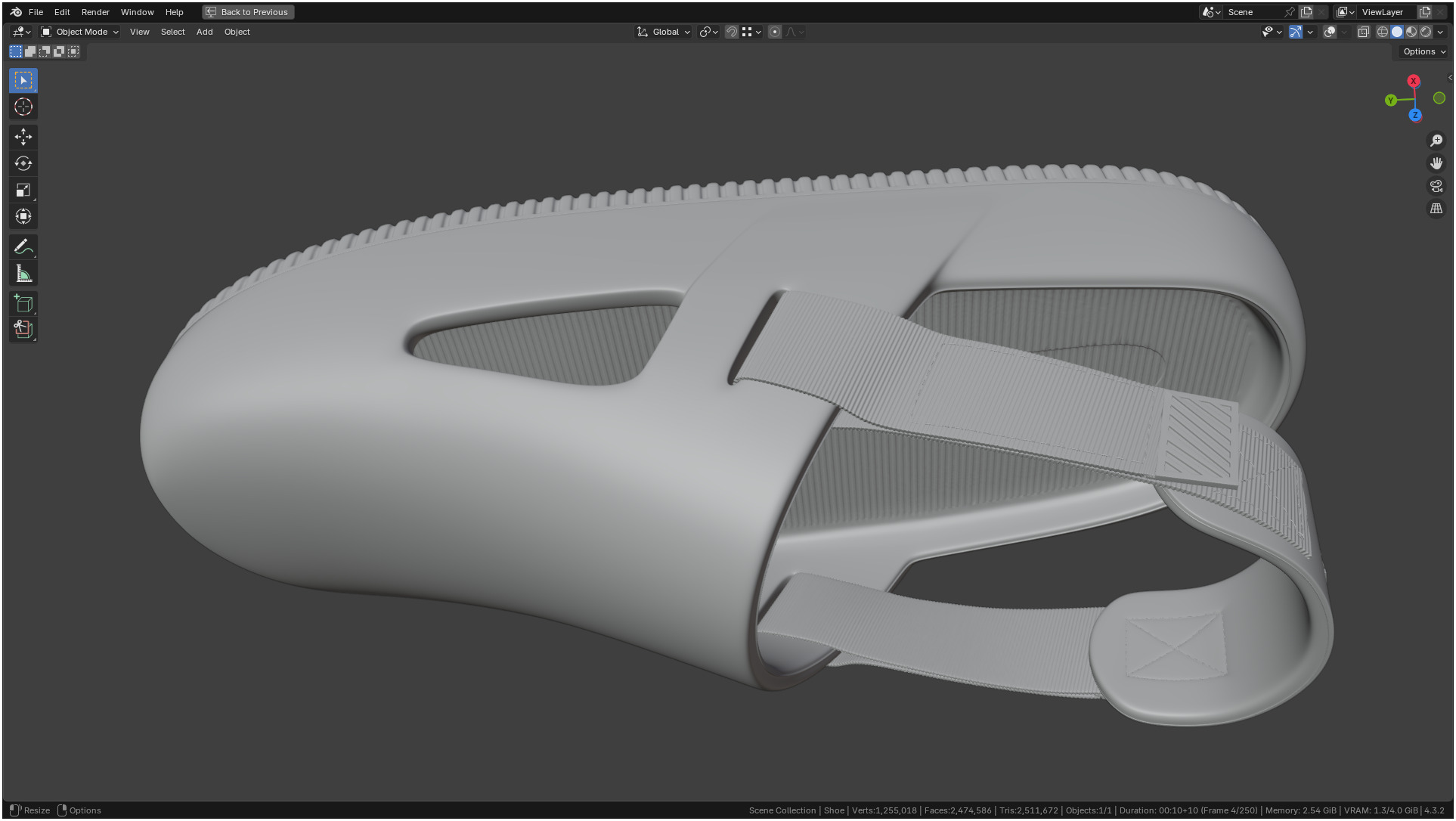 Printable Nike Calm Mule Shoe 3D print model_39