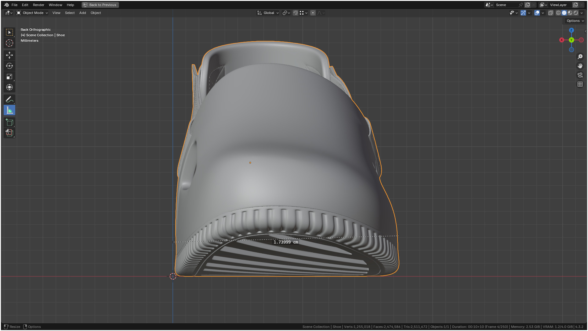 Printable Nike Calm Mule Shoe 3D print model_10