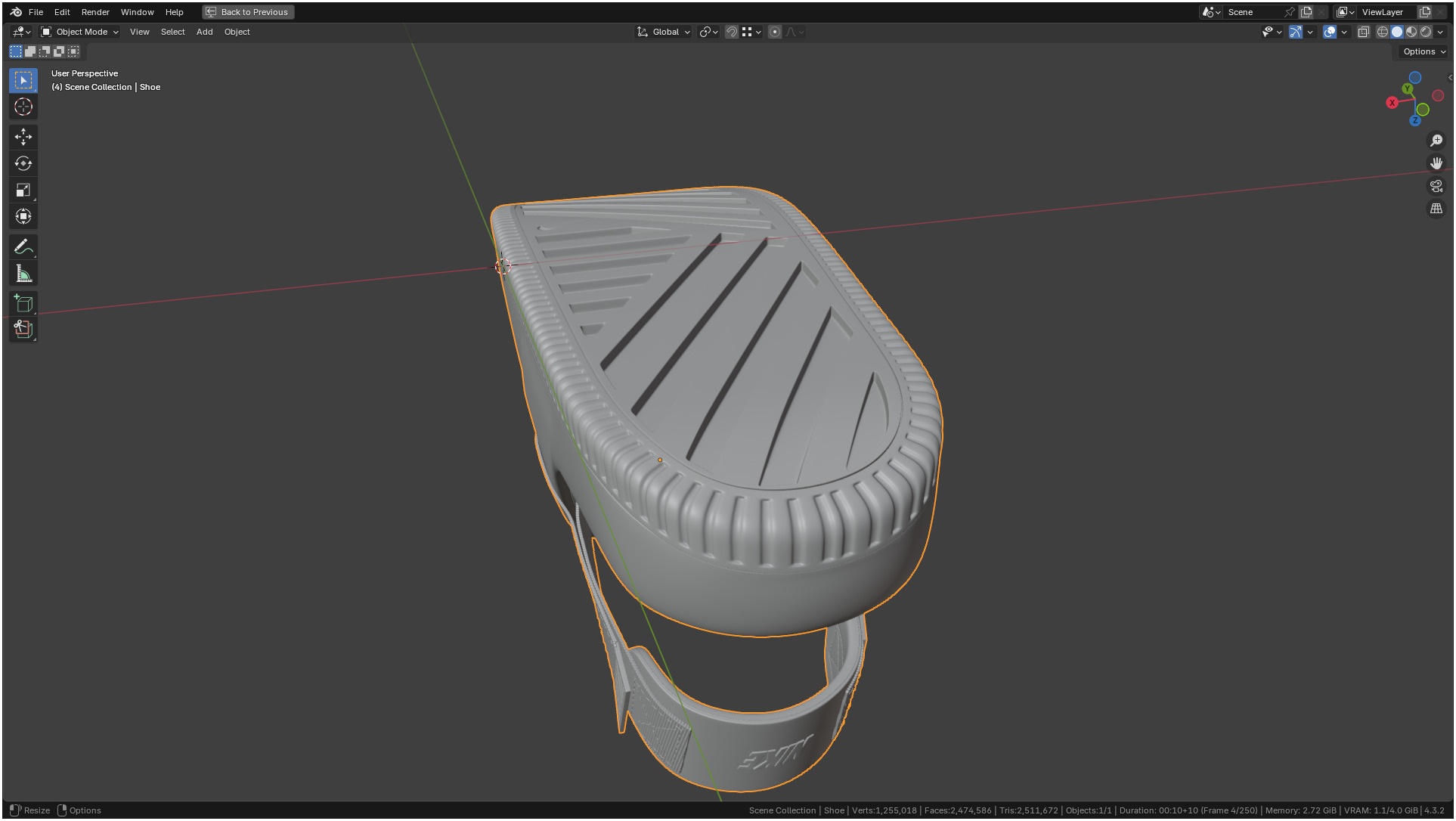 Printable Nike Calm Mule Shoe 3D print model_51