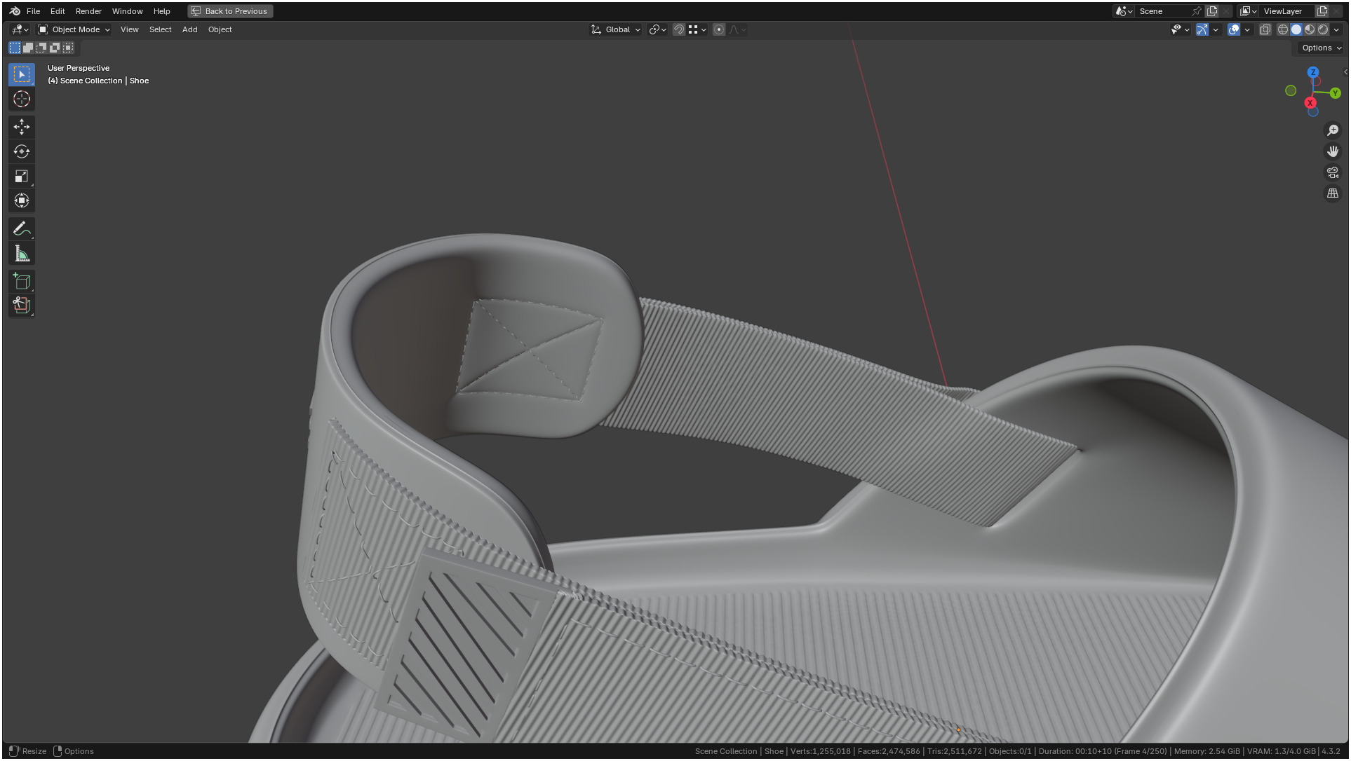 Printable Nike Calm Mule Shoe 3D print model_48