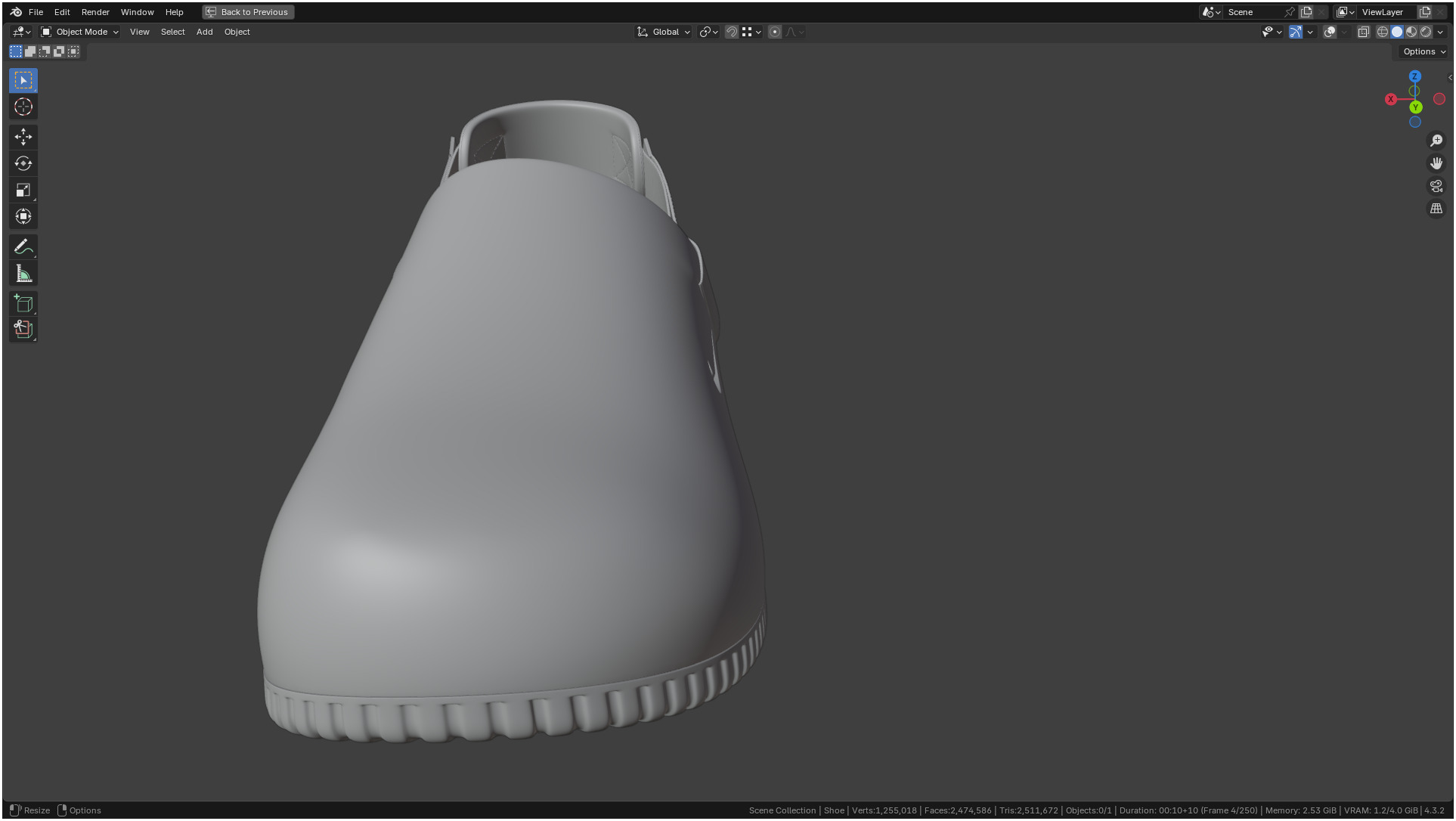 Printable Nike Calm Mule Shoe 3D print model_23