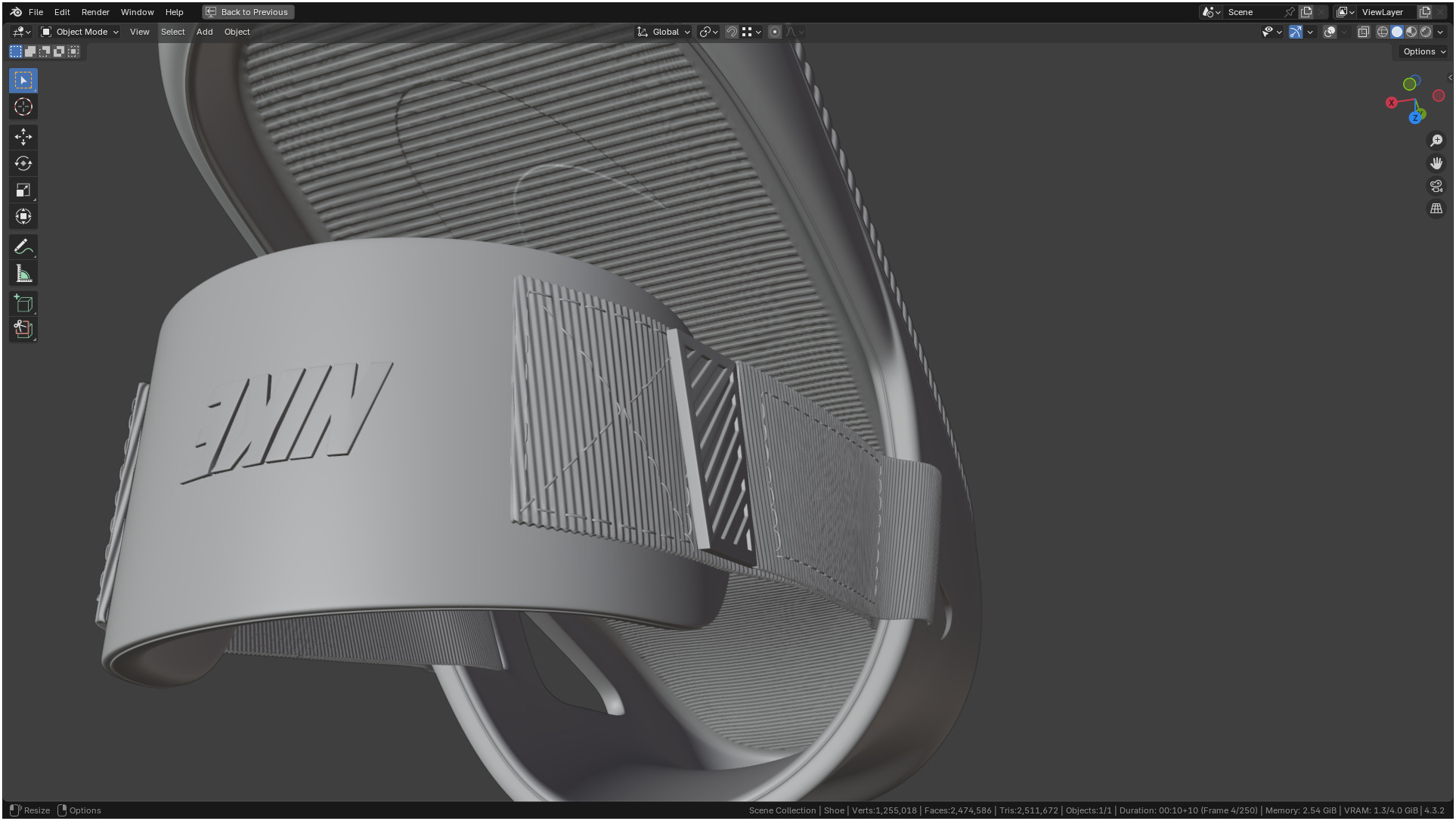 Printable Nike Calm Mule Shoe 3D print model_38