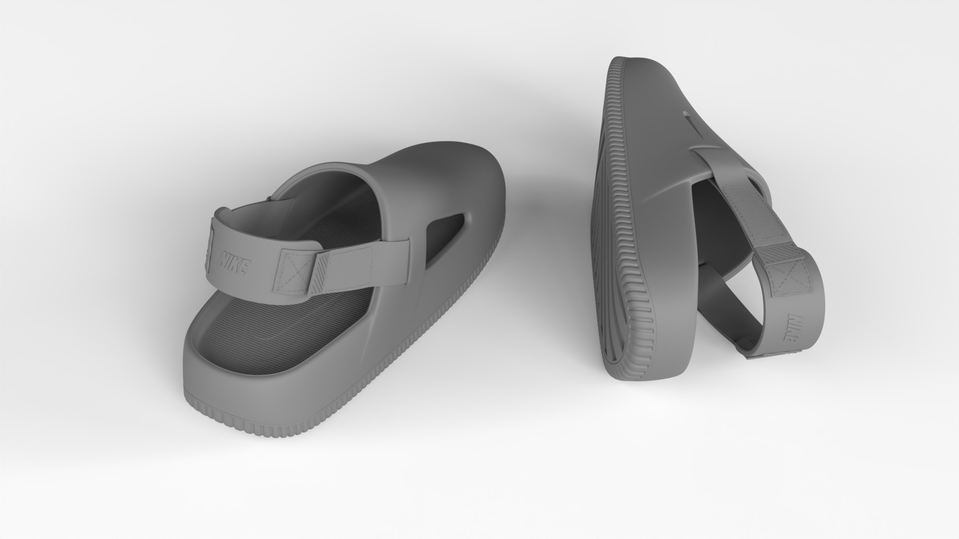 Printable Nike Calm Mule Shoe 3D print model_5