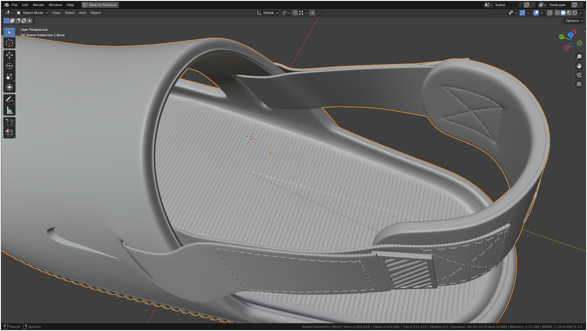 Printable Nike Calm Mule Shoe 3D print model_61