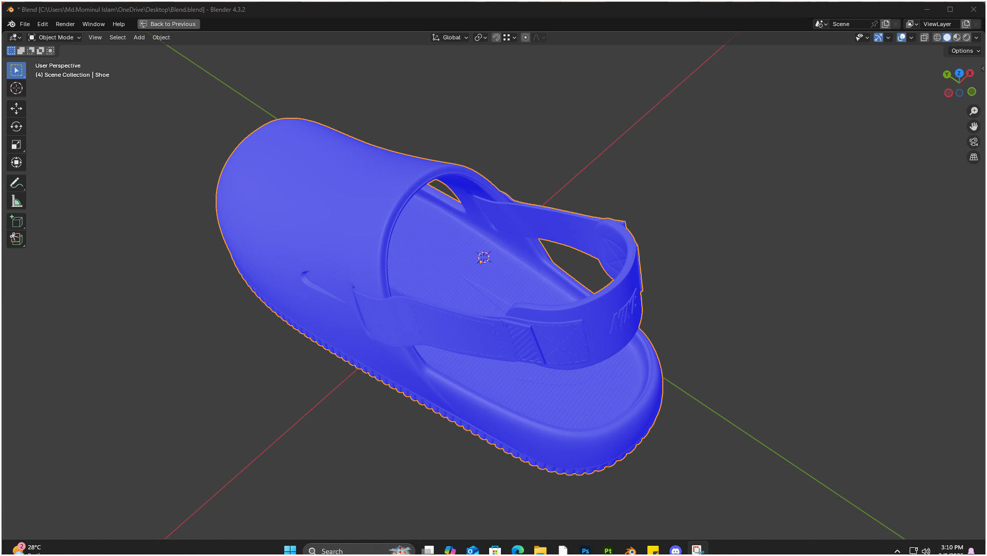 Printable Nike Calm Mule Shoe 3D print model_62