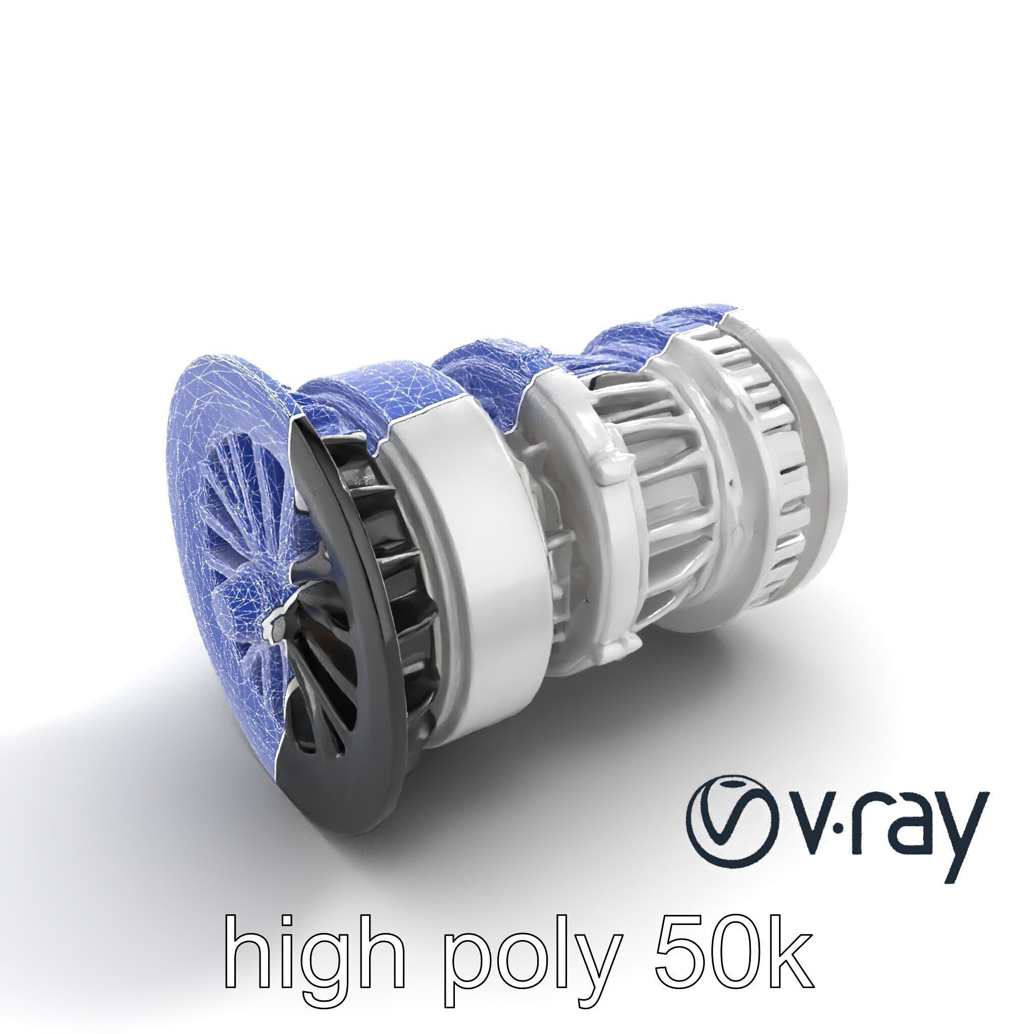 Rotary Engine Triangular Rotor Mechanics model pack Low-poly 3D model_13