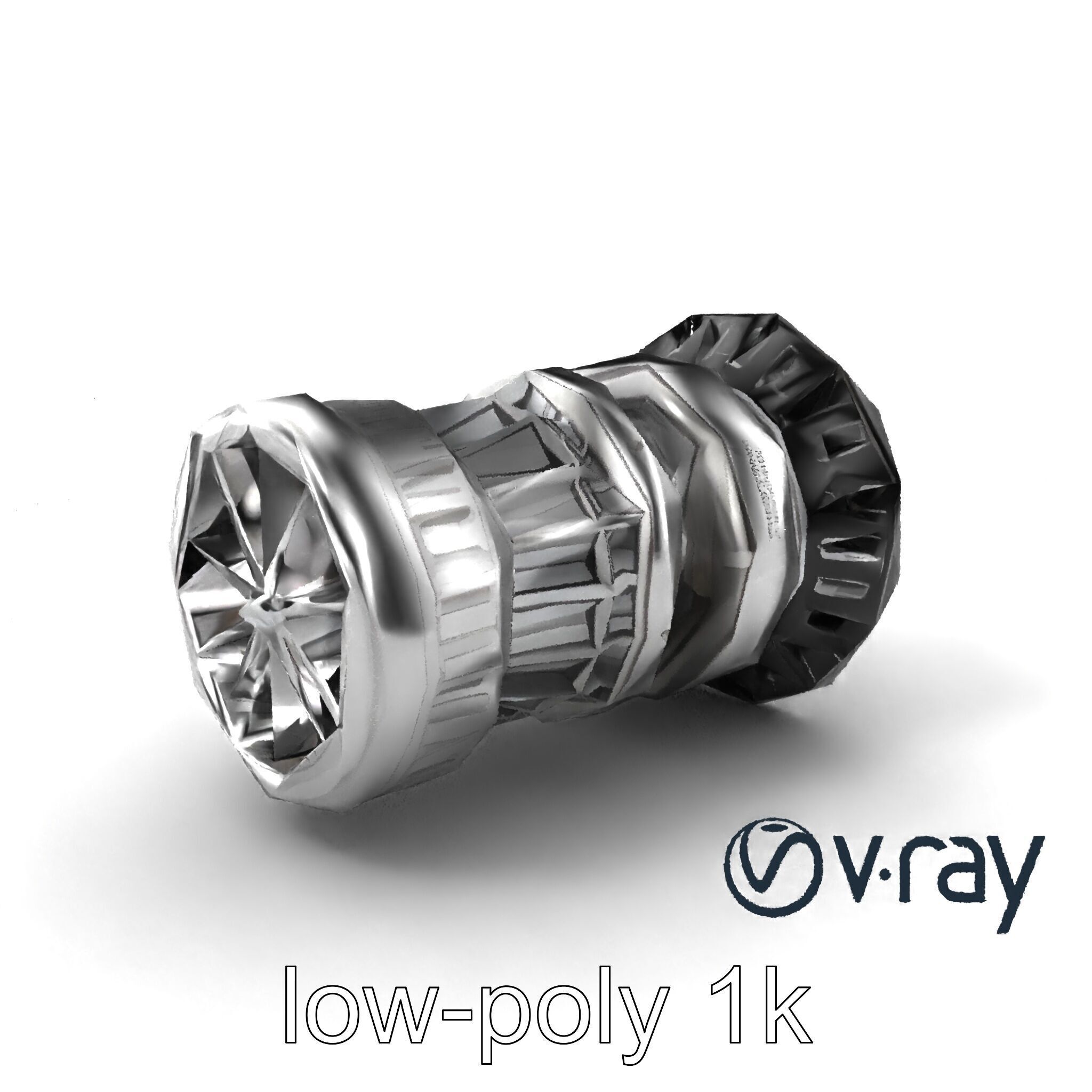 Rotary Engine Triangular Rotor Mechanics model pack Low-poly 3D model_2