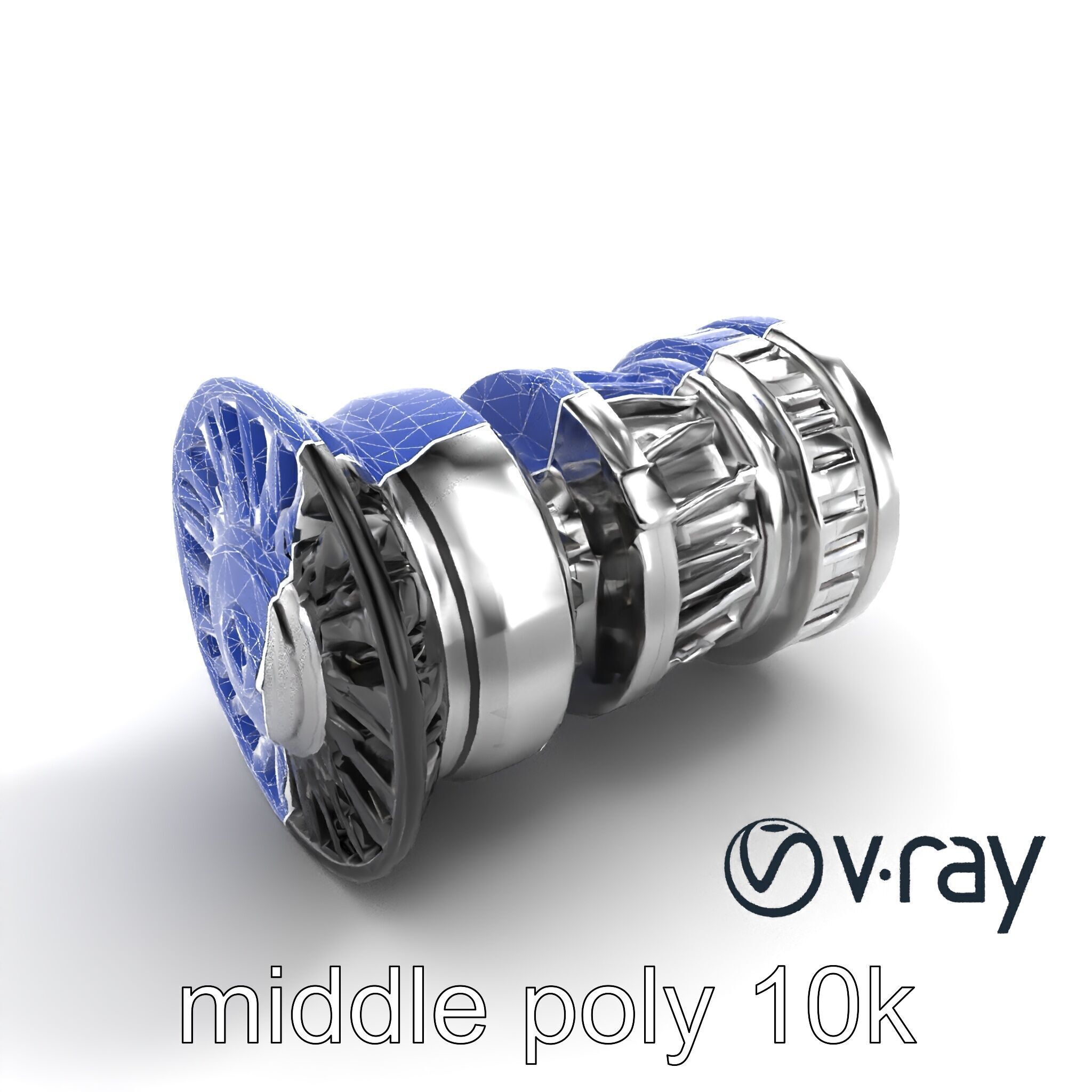 Rotary Engine Triangular Rotor Mechanics model pack Low-poly 3D model_19