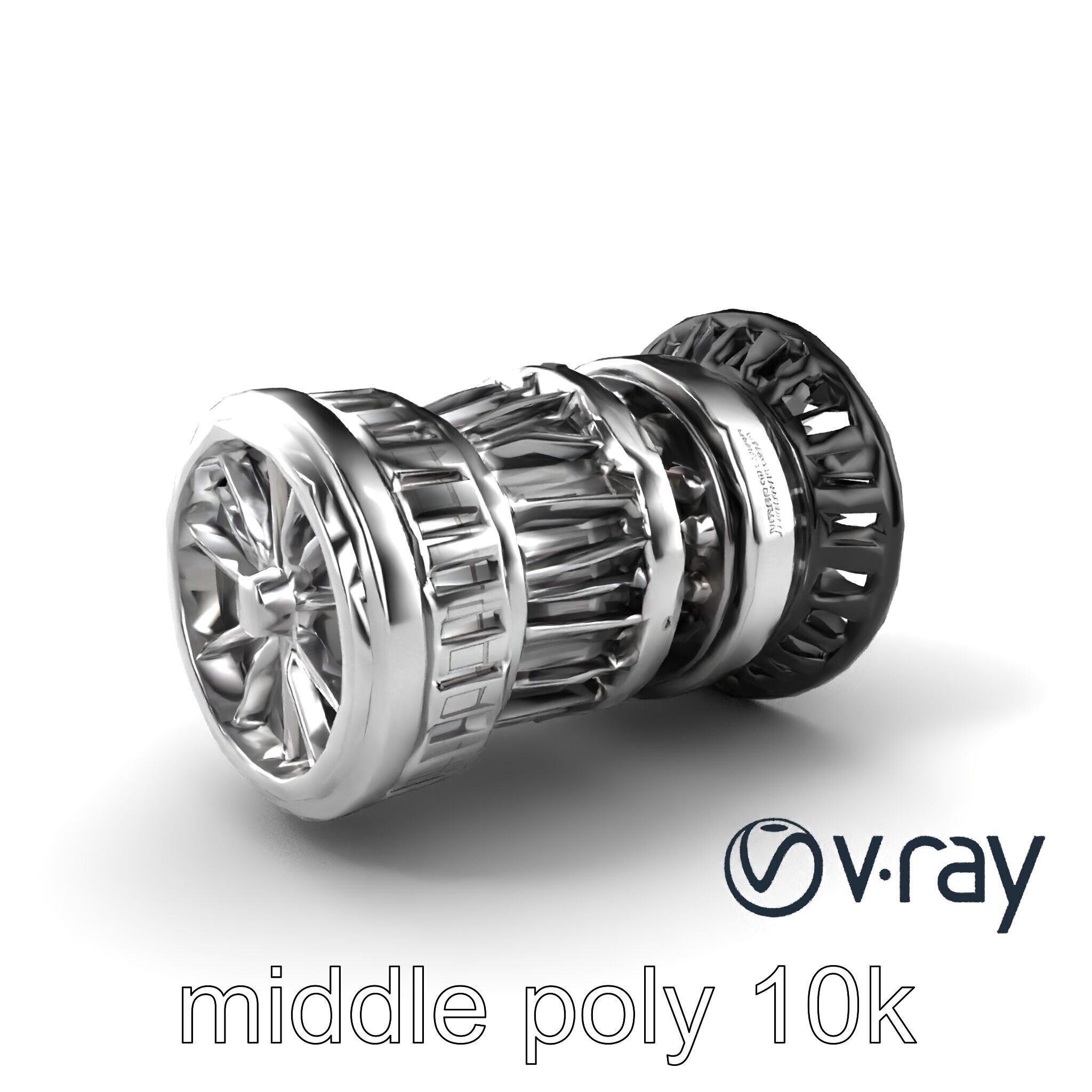 Rotary Engine Triangular Rotor Mechanics model pack Low-poly 3D model_3