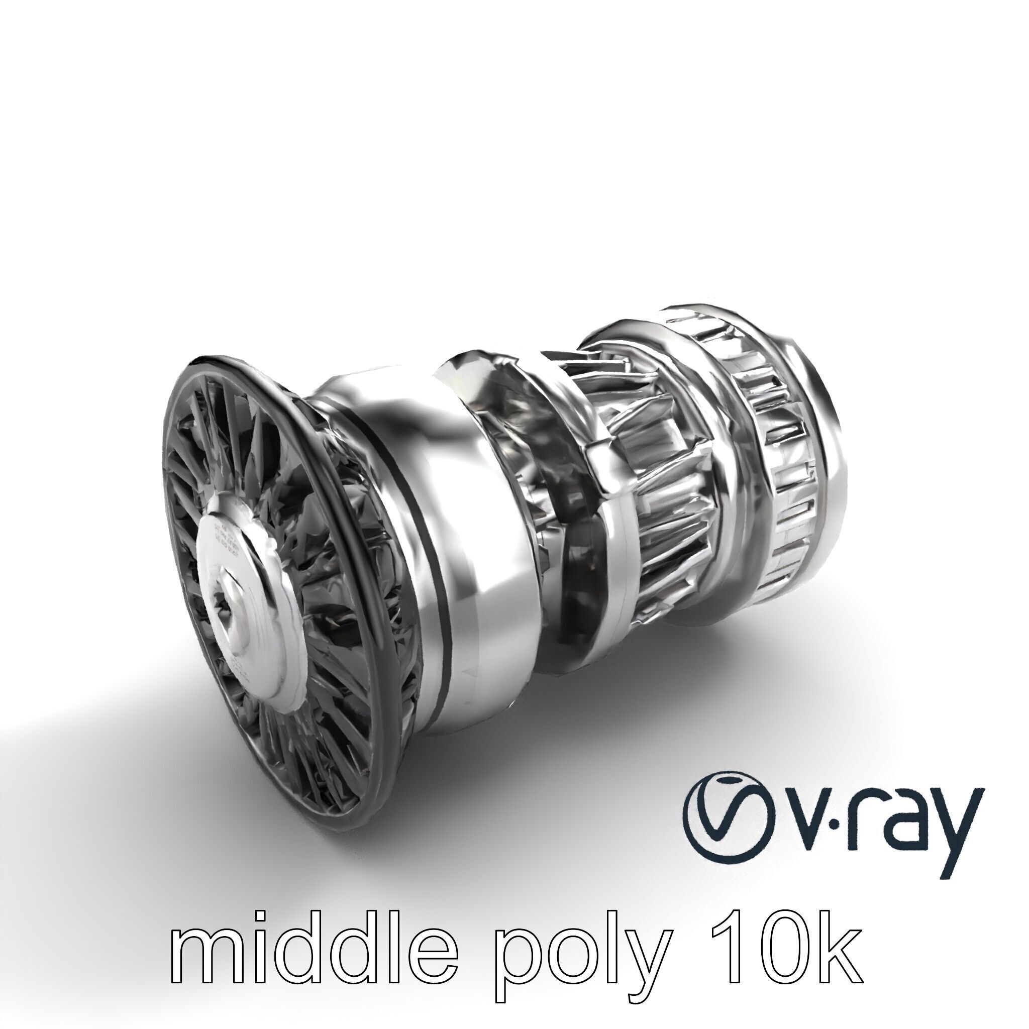 Rotary Engine Triangular Rotor Mechanics model pack Low-poly 3D model_9