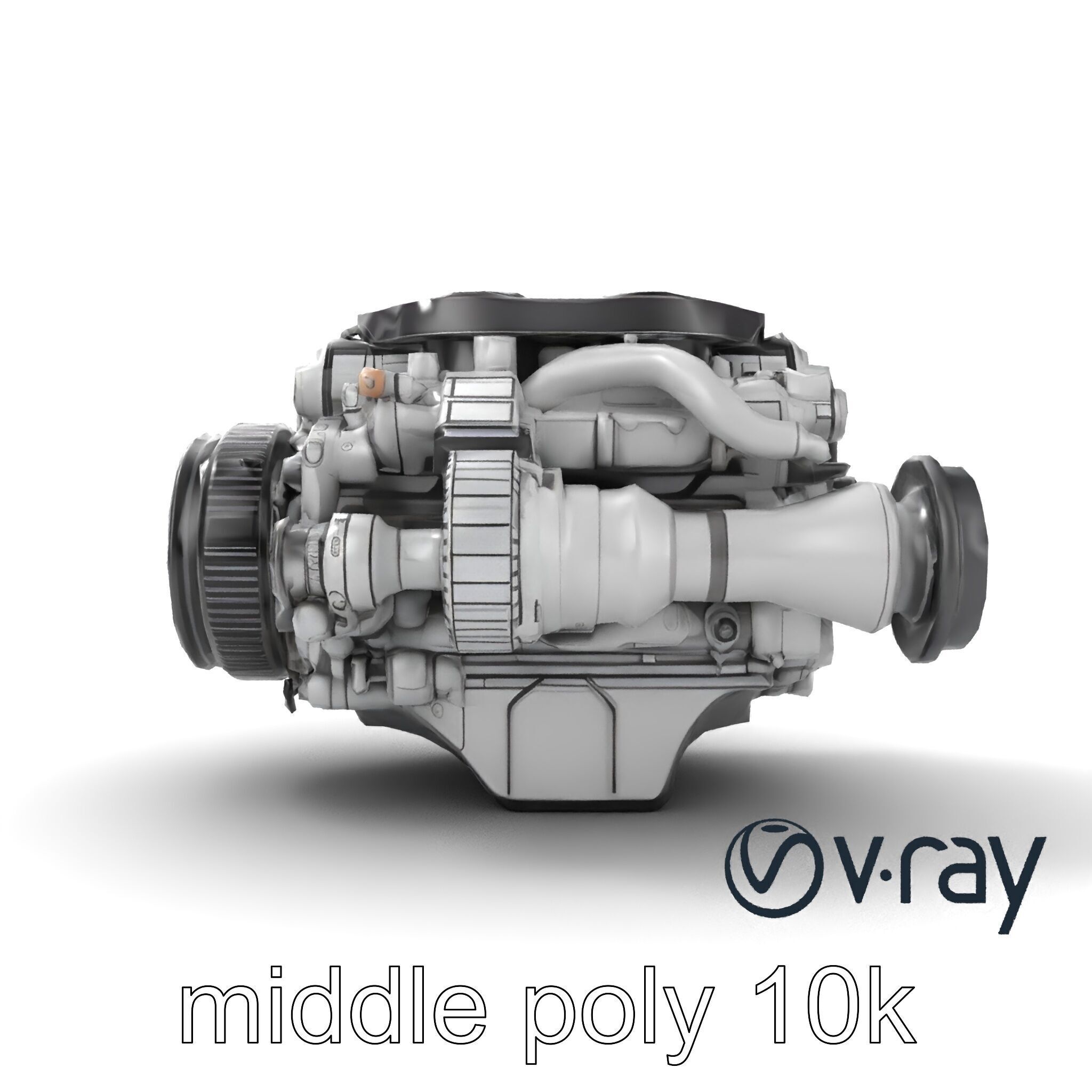 Supercharged V8 Engine with Reinforced Internals model pack Low-poly 3D model_24
