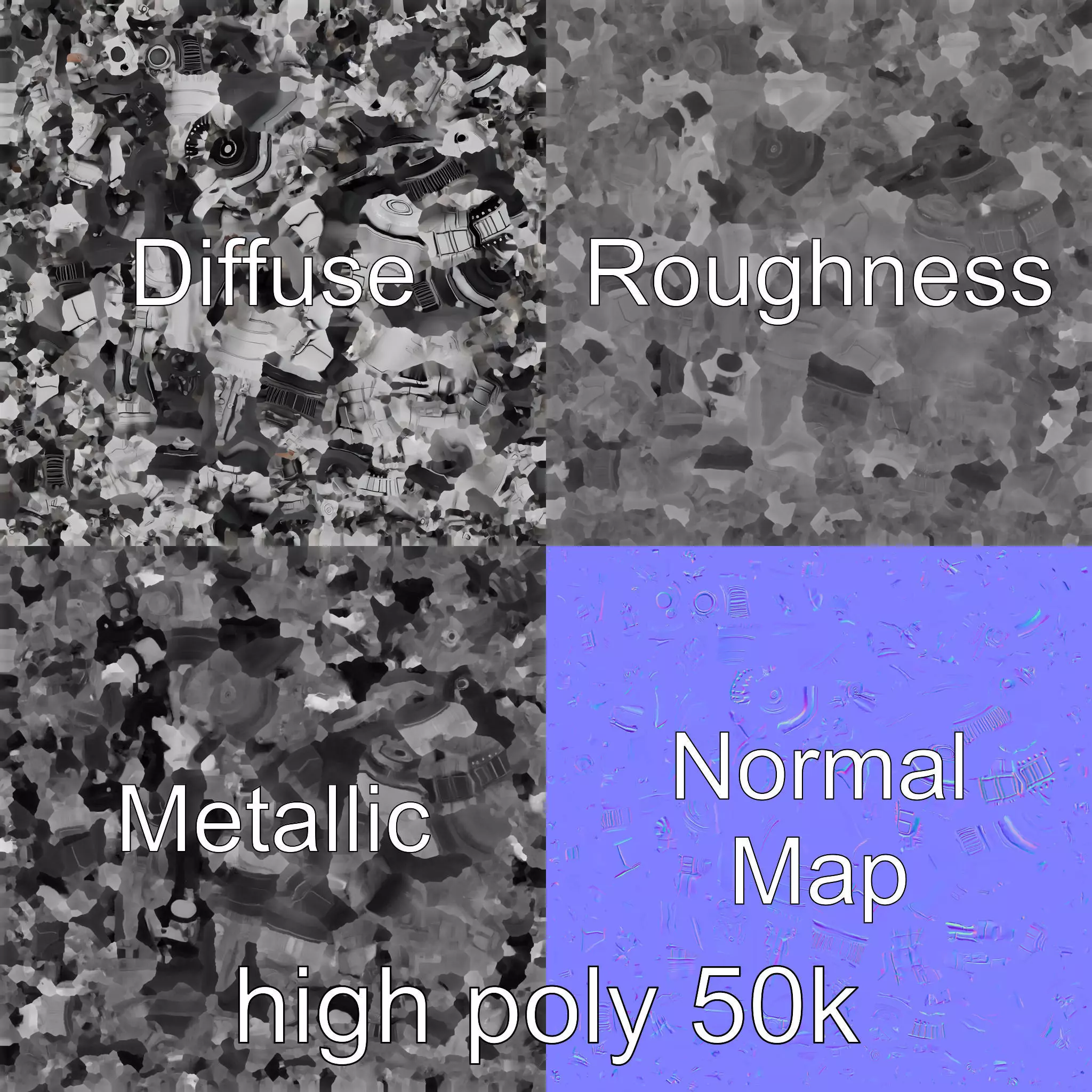 Supercharged V8 Engine with Reinforced Internals model pack Low-poly 3D model_0