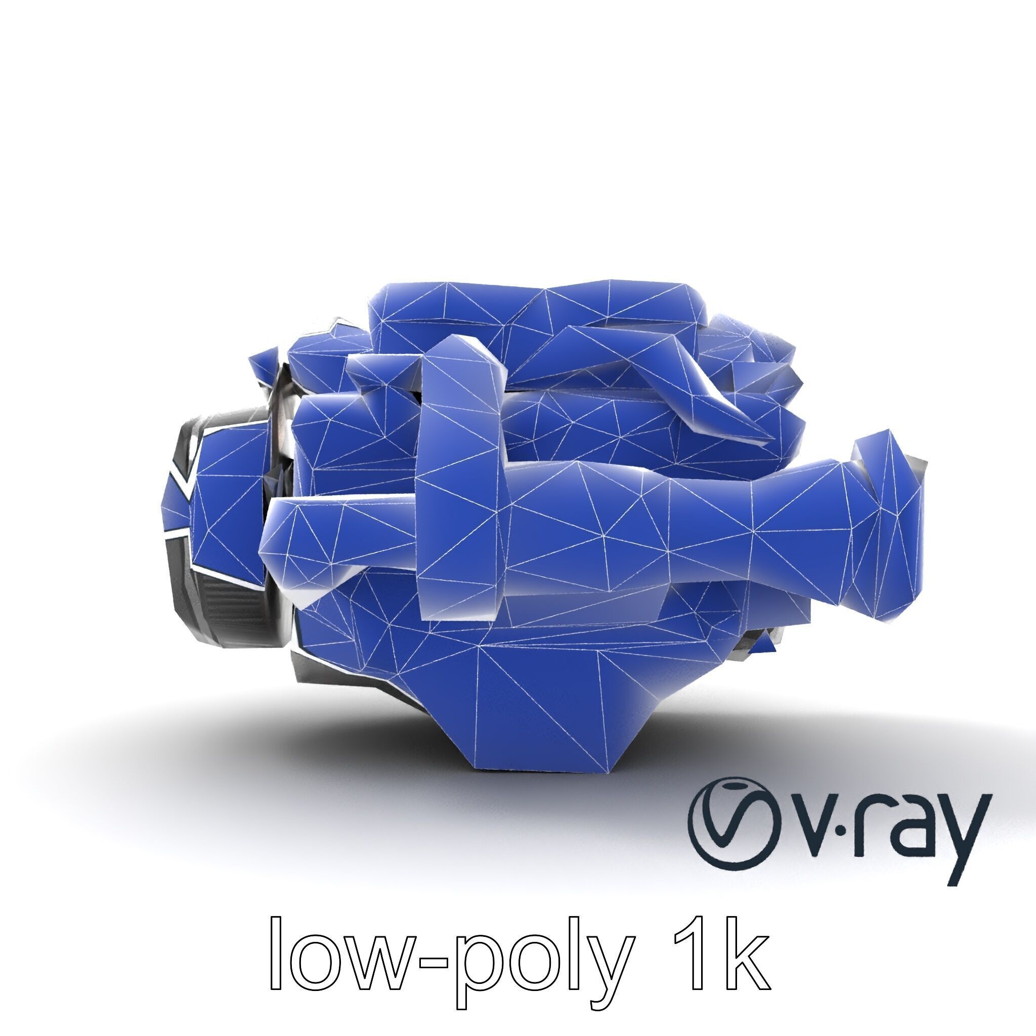 Supercharged V8 Engine with Reinforced Internals model pack Low-poly 3D model_30